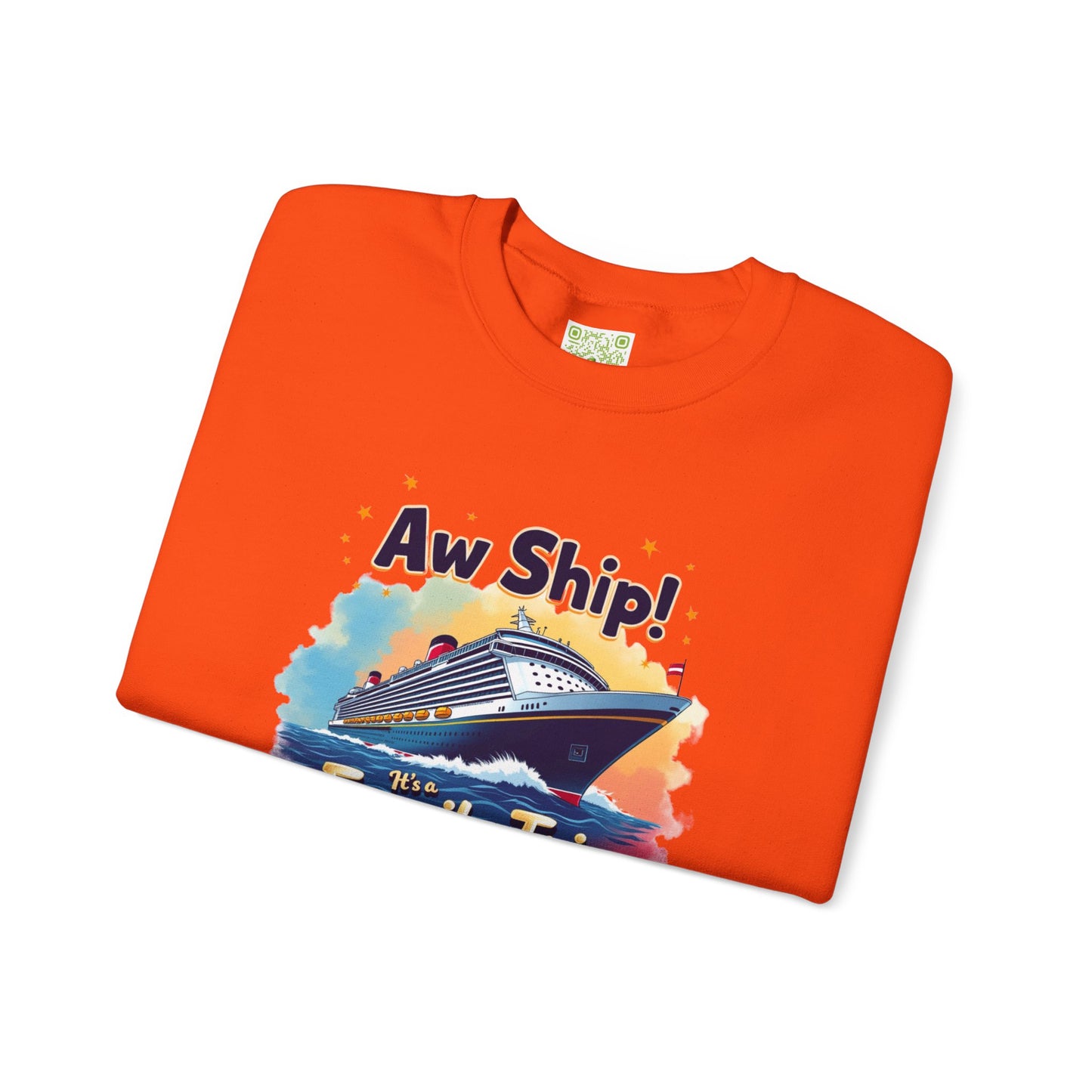 Aw Ship! Family Trip 2025 Unisex Crewneck Sweatshirt, Cruise