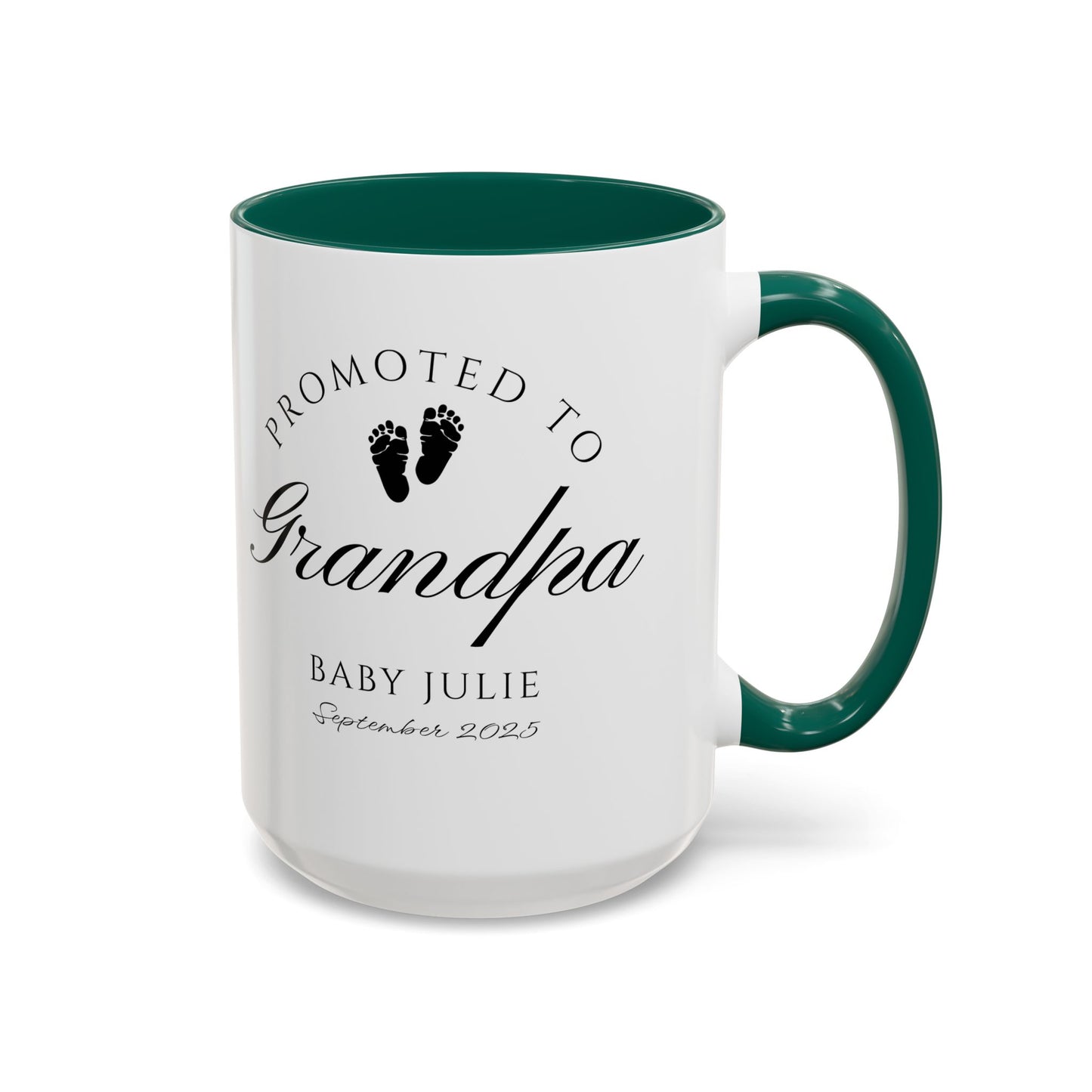 Promoted to Grandpa Mug, Personalized New Grandpa Gift 2025, Custom Baby Announcement Coffee Cup, Pregnancy Reveal for Grandfather, First Grandchild Gift