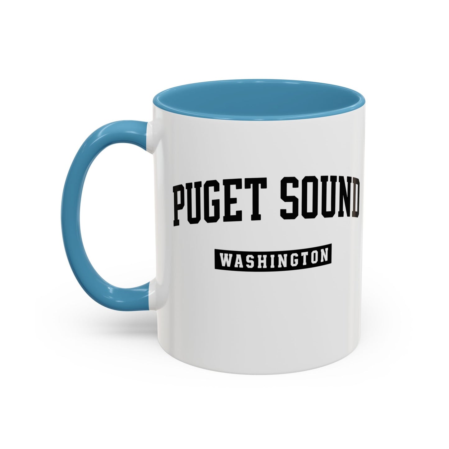 Puget Sound Washington Accent Coffee Mug, Tacoma, Puget Sound Gift, Puget Sound WA, Washington Souvenir, Puget Sound Mug
