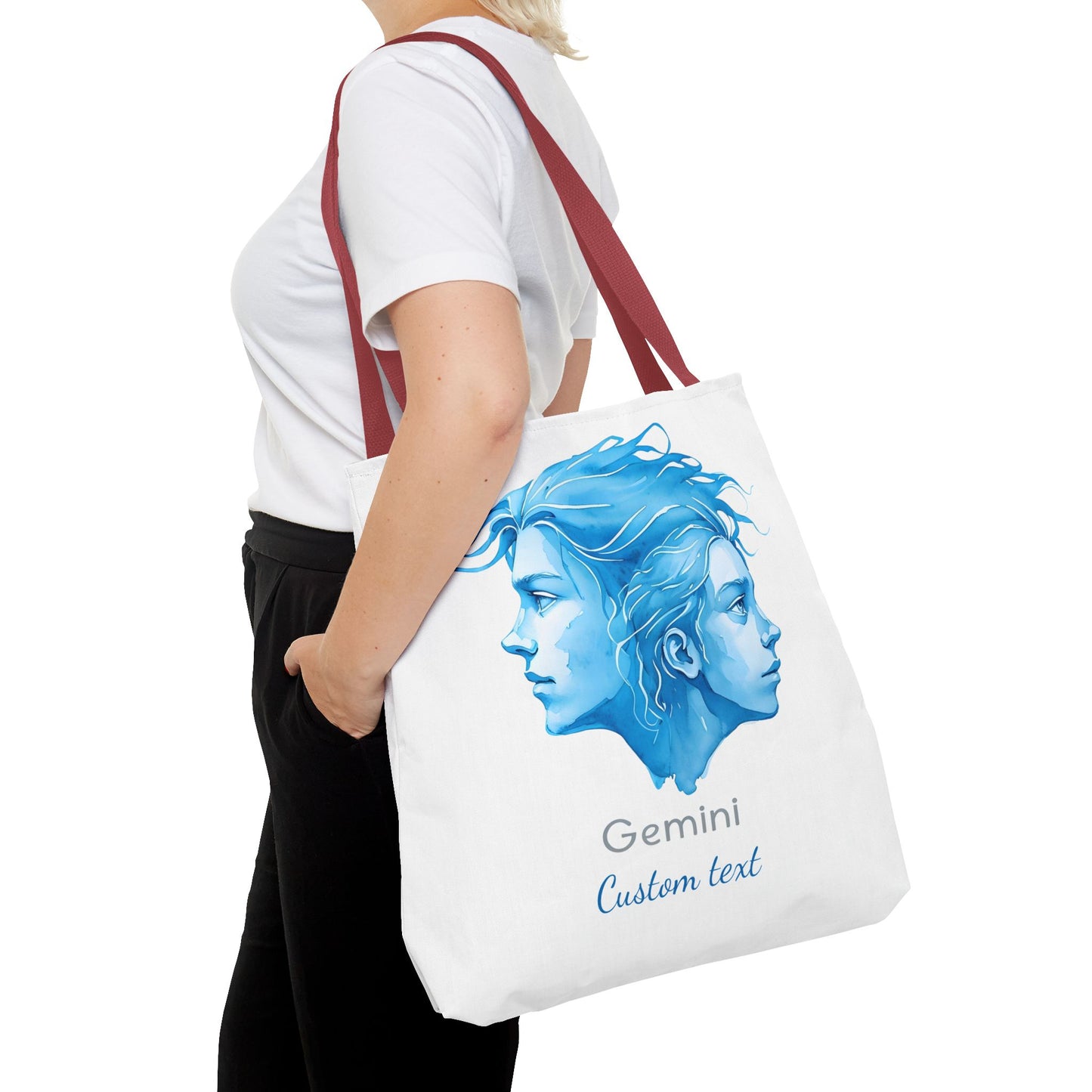 Gemini Zodiac Personalized Tote Bag, Astrology Lover Gift, Artistic Tote Bag, Gemini Birthday Gift, Trendy Tote