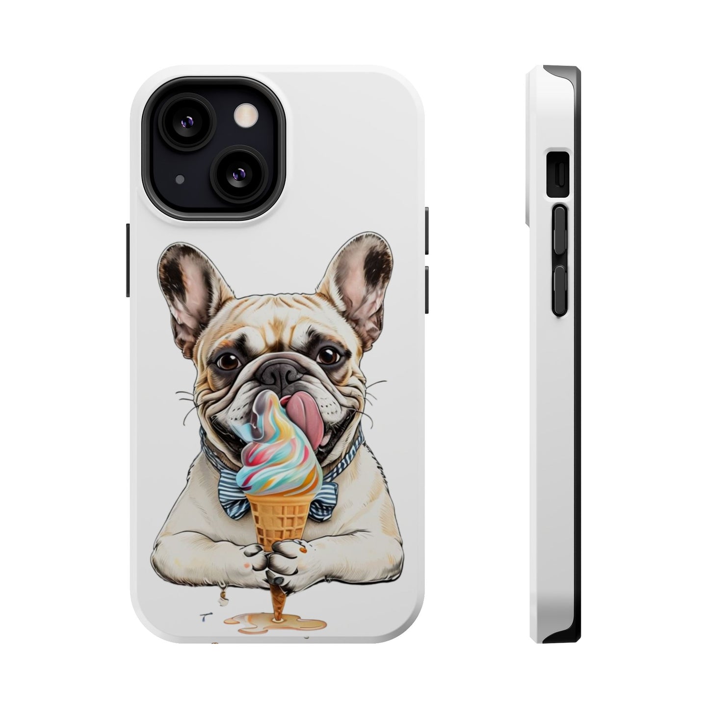 Adorable French Bulldog iPhone Case - Fun Animal Print, MagSafe Tough Cover, Perfect Pet Lover Gift