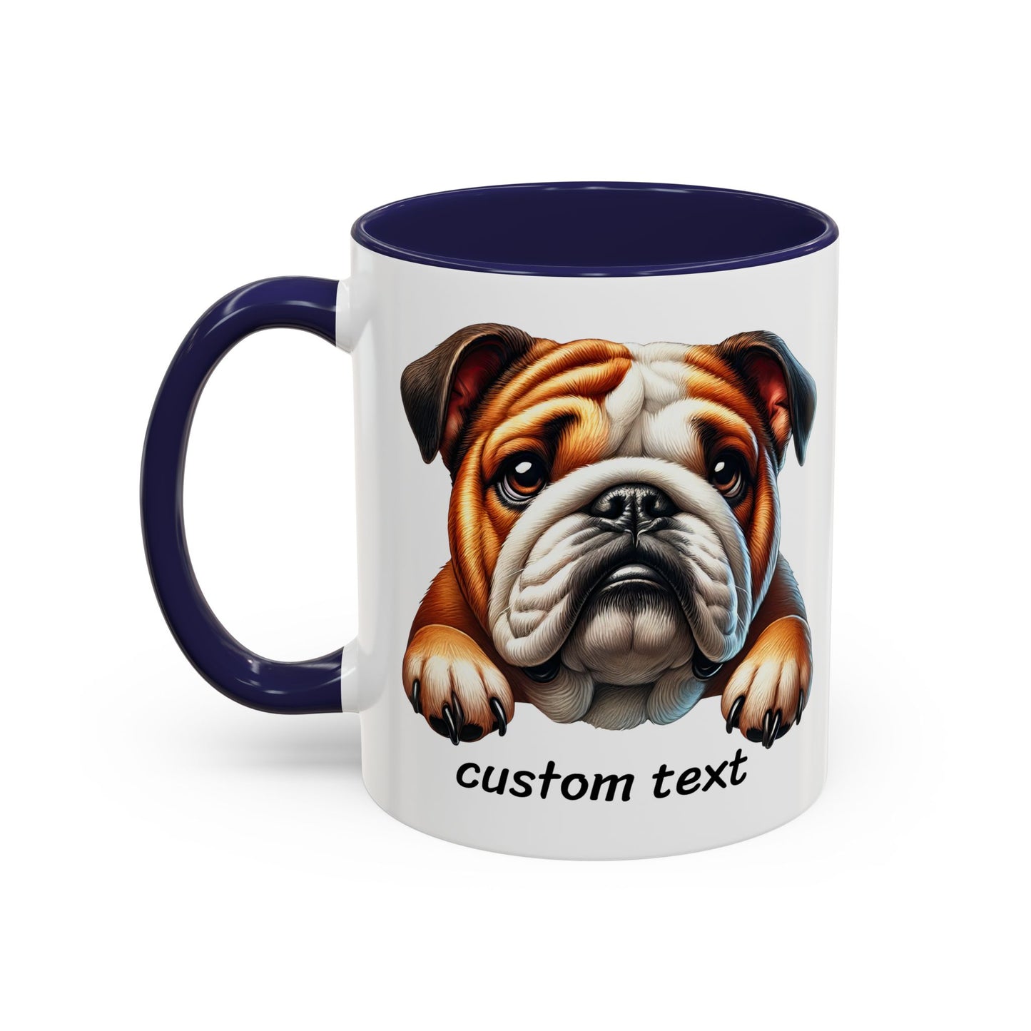 Funny Dog Lover English Bulldog Accent Mug - "Dog is Friendly, I am Not"