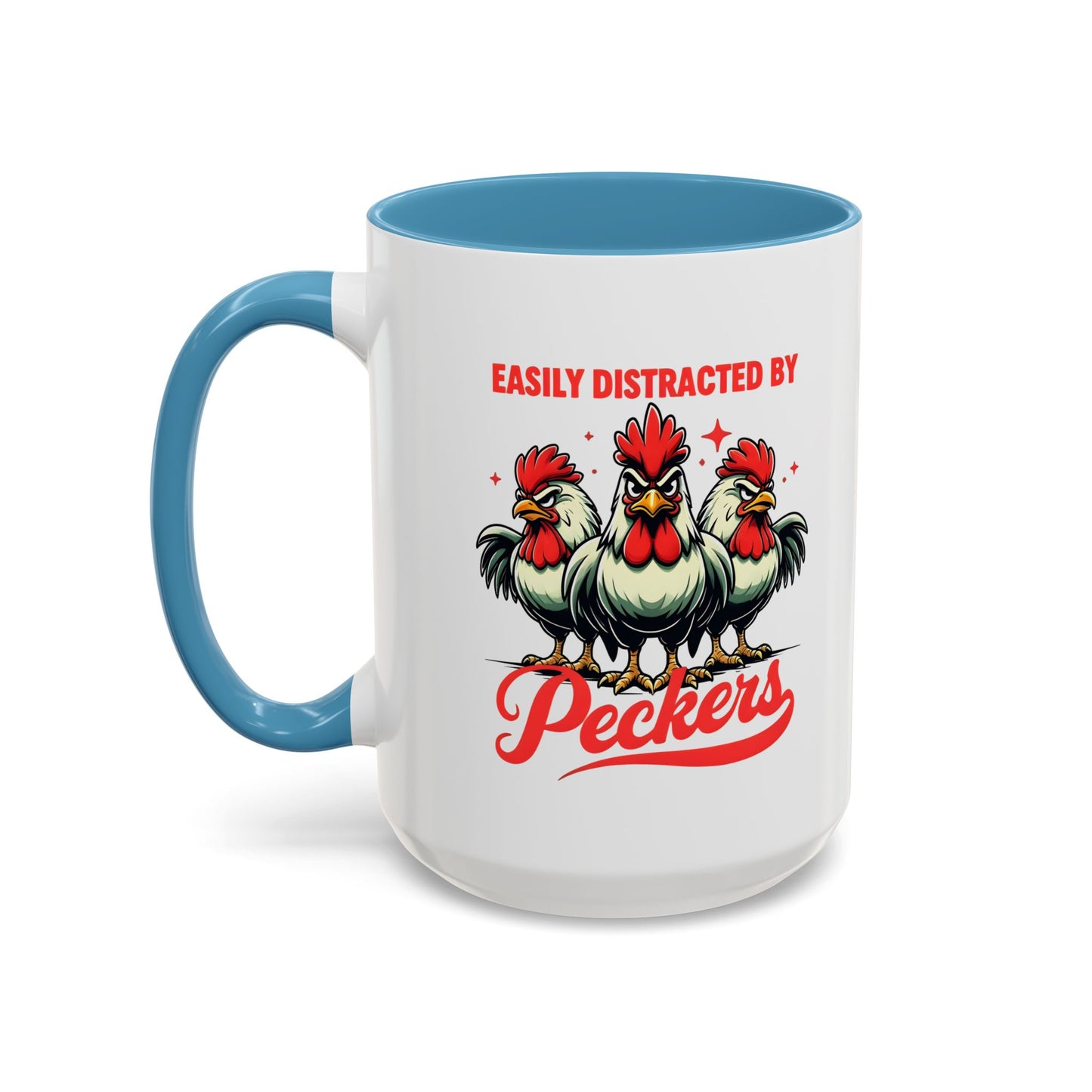 Easily Distracted by Peckers Coffee Mug, Inappropriate Gift, Naughty Valentines, Dark Humor Gift, Offensive Mug, Silly Mug