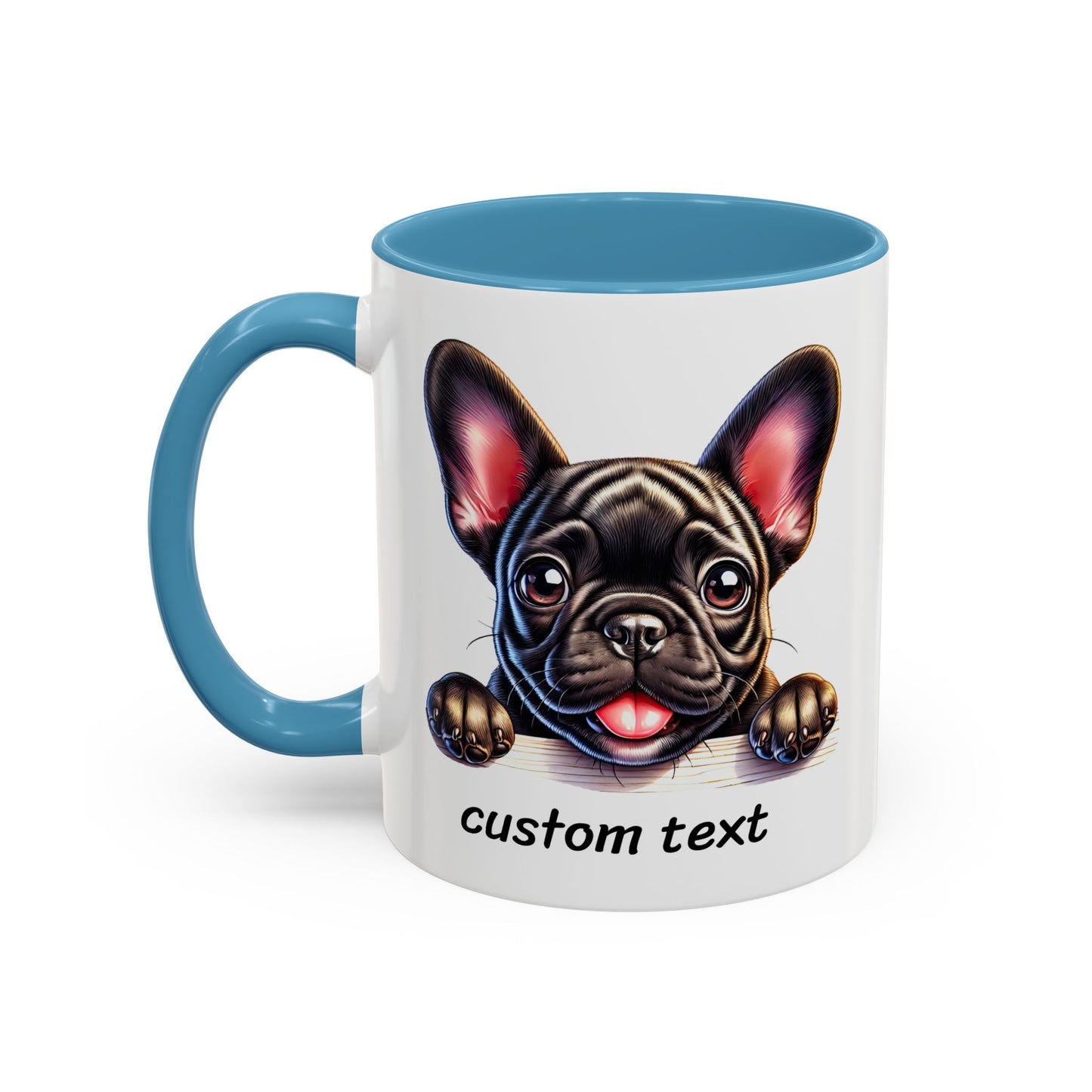 Funny Dog Lover French Bulldog Accent Mug - "Dog is Friendly, I am Not"