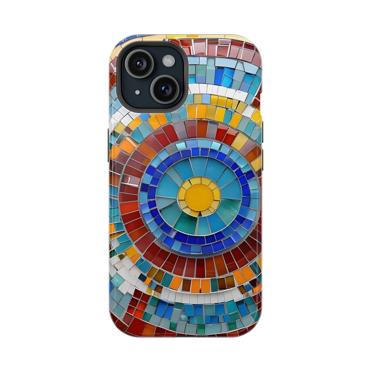 Vibrant Mosaic  iPhone Case - Colorful iPhone Cover, Unique Phone Accessory, MegSafe iPhone cover