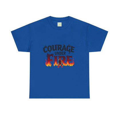 Firefighting Courage Under Fire Tee, Firefighter Graphic Tee, Fire Fighter Gift, Thin Red Line, Fire Fighters Gift, Firefighting Apparel
