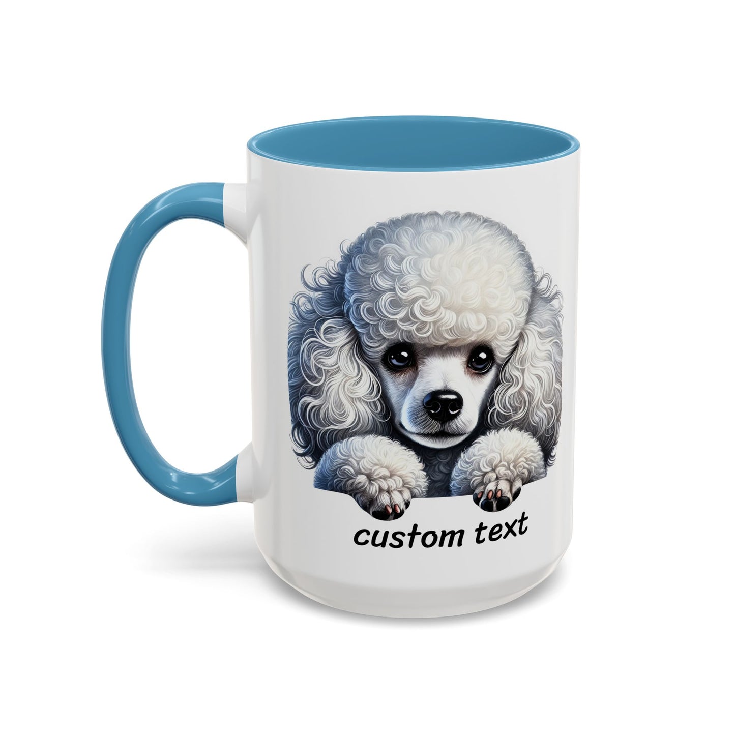Funny Dog Lover Poodle Accent Mug - "Dog is Friendly, I am Not"