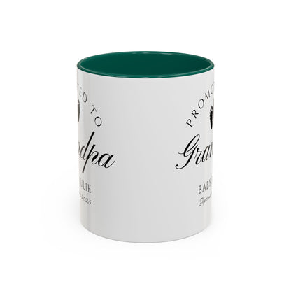 Promoted to Grandpa Mug, Personalized New Grandpa Gift 2025, Custom Baby Announcement Coffee Cup, Pregnancy Reveal for Grandfather, First Grandchild Gift
