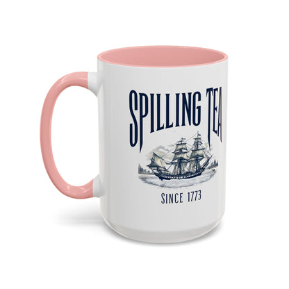 Spilling Tea Since 1773 Coffee Mug, Patriotic Coffee Mug, Funny Patriot Gift, American Freedom, Memorial Day
