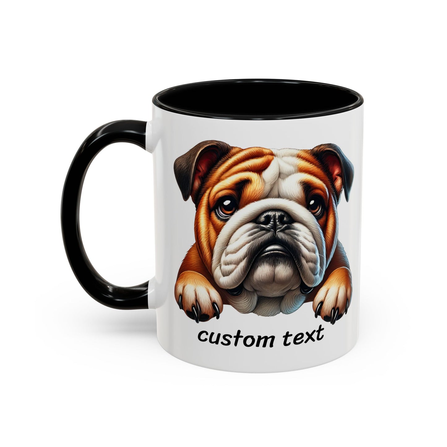 Funny Dog Lover English Bulldog Accent Mug - "Dog is Friendly, I am Not"
