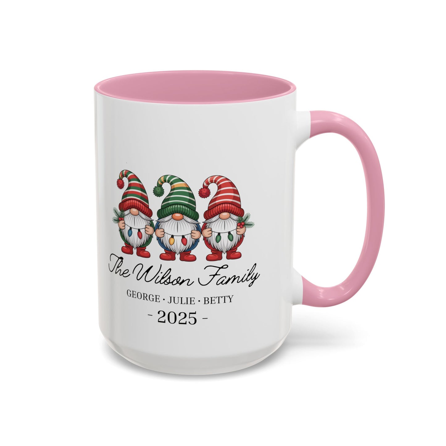 gnome mug, Personalized Family Gnome Christmas Mug, Custom Family Name 2025 Coffee Cup, Cute Holiday Gift for Family, Christmas Gnome Mug Keepsake