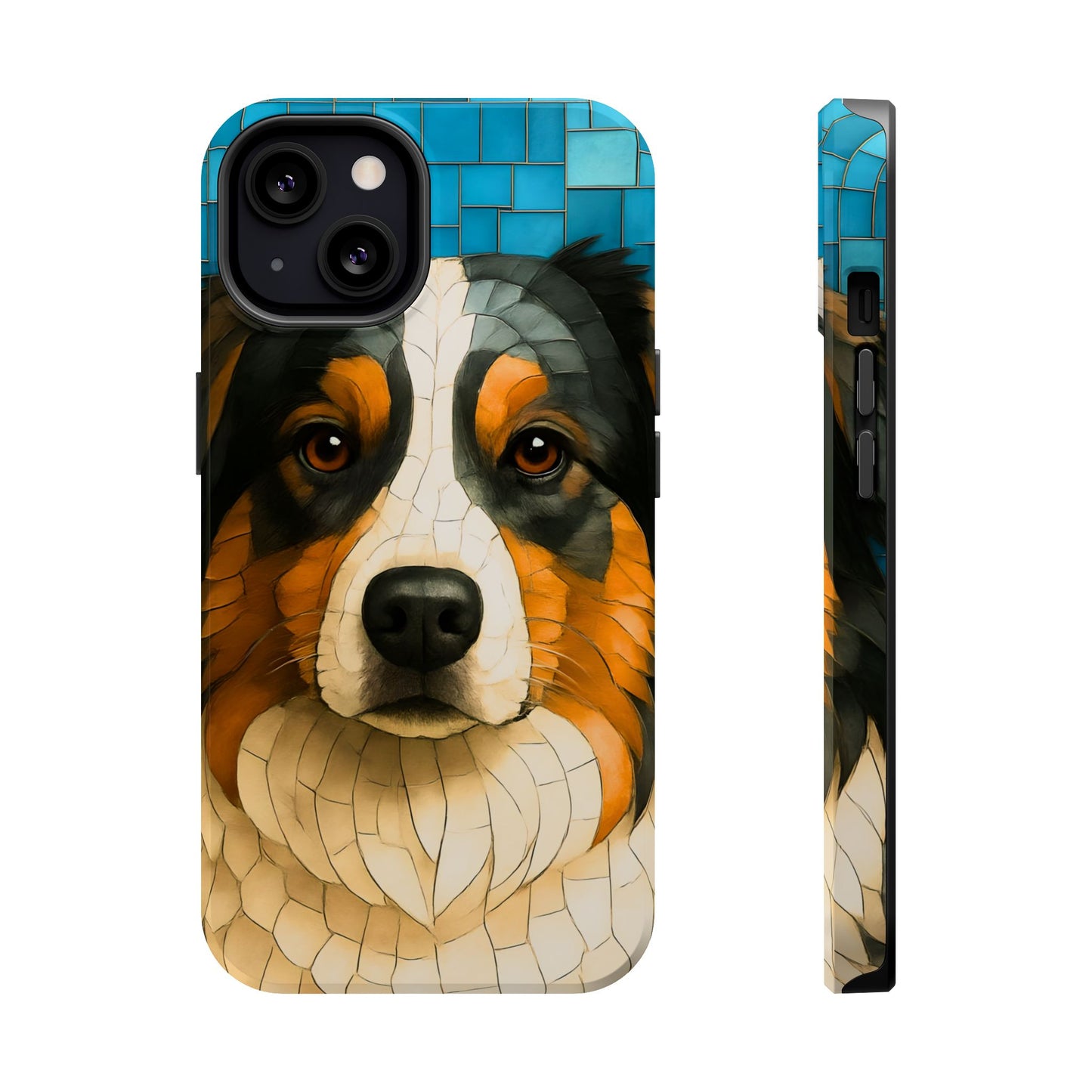 Australian Shepherd Mosaic Phone Case, iPhone Dog Case, Dog Lover Gift, Shepherd Dog Cover, Dog Phone Protector