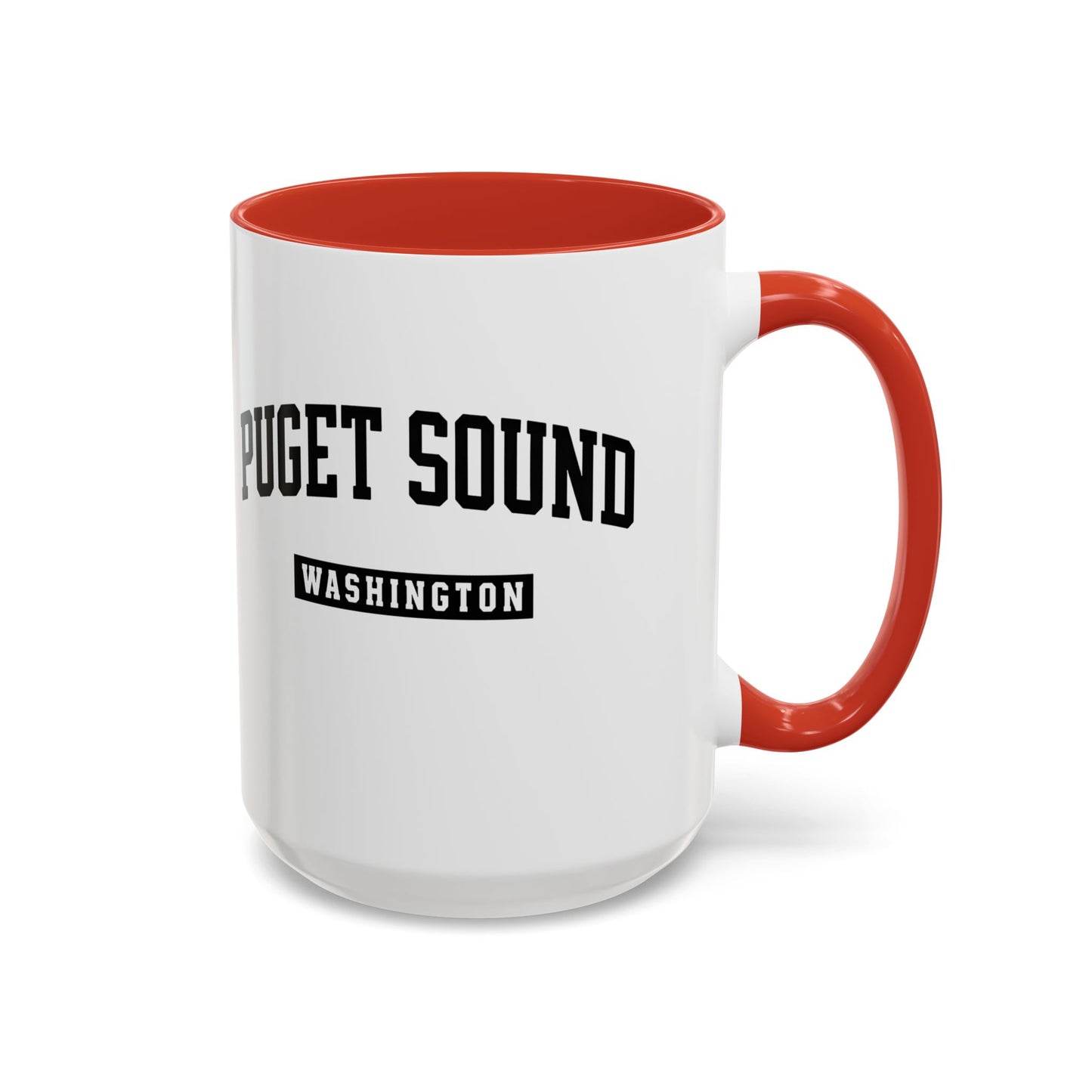 Puget Sound Washington Accent Coffee Mug, Tacoma, Puget Sound Gift, Puget Sound WA, Washington Souvenir, Puget Sound Mug