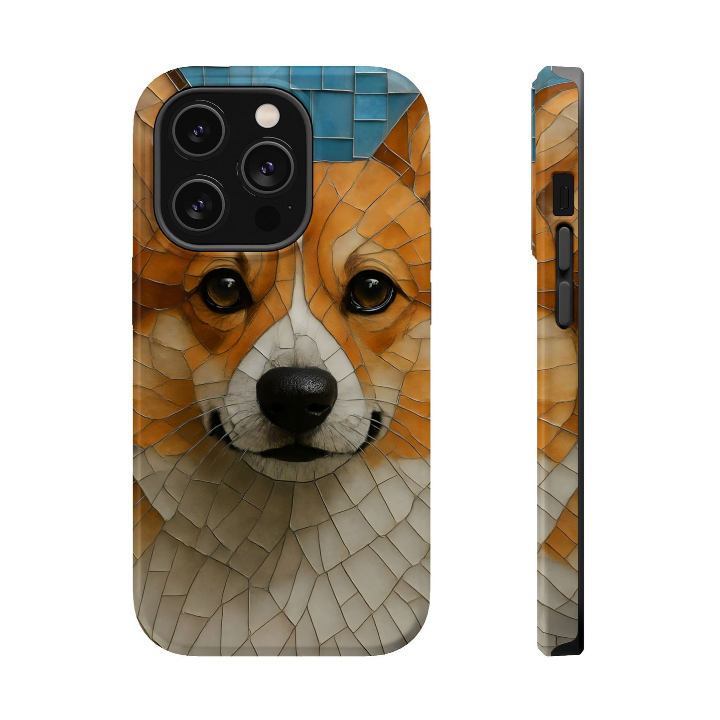 Corgi Mosaic Magnetic Tough Phone Case, Corgi Phone Case, Pembroke Welsh Corgi, Dog iPhone Case, Pet Phone Case