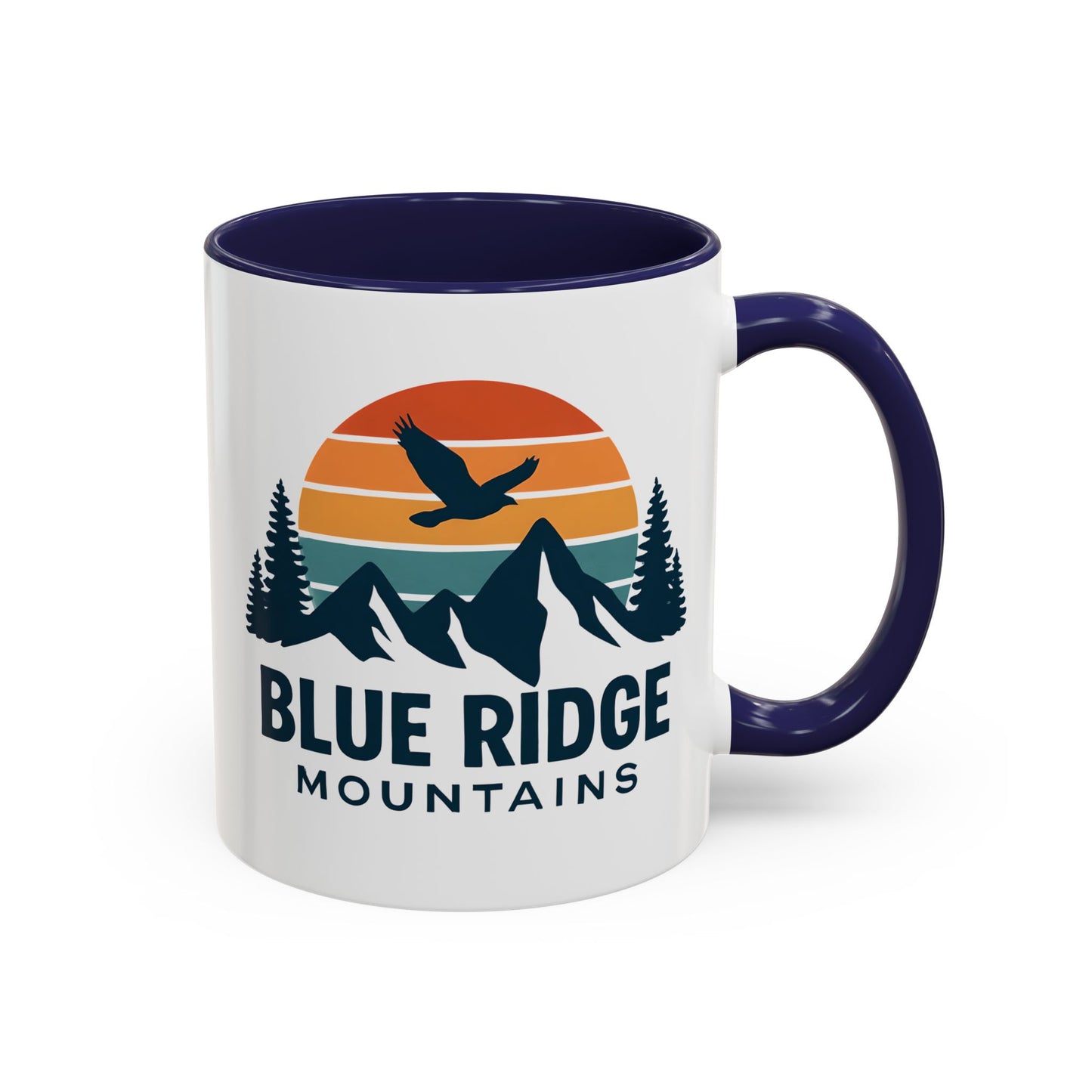 Blue Ridge Mountains Accent Coffee Mug, Appalachian Trail Mug, Smokey Mountains Souvenir, North Carolina Gift, Virginia Gift
