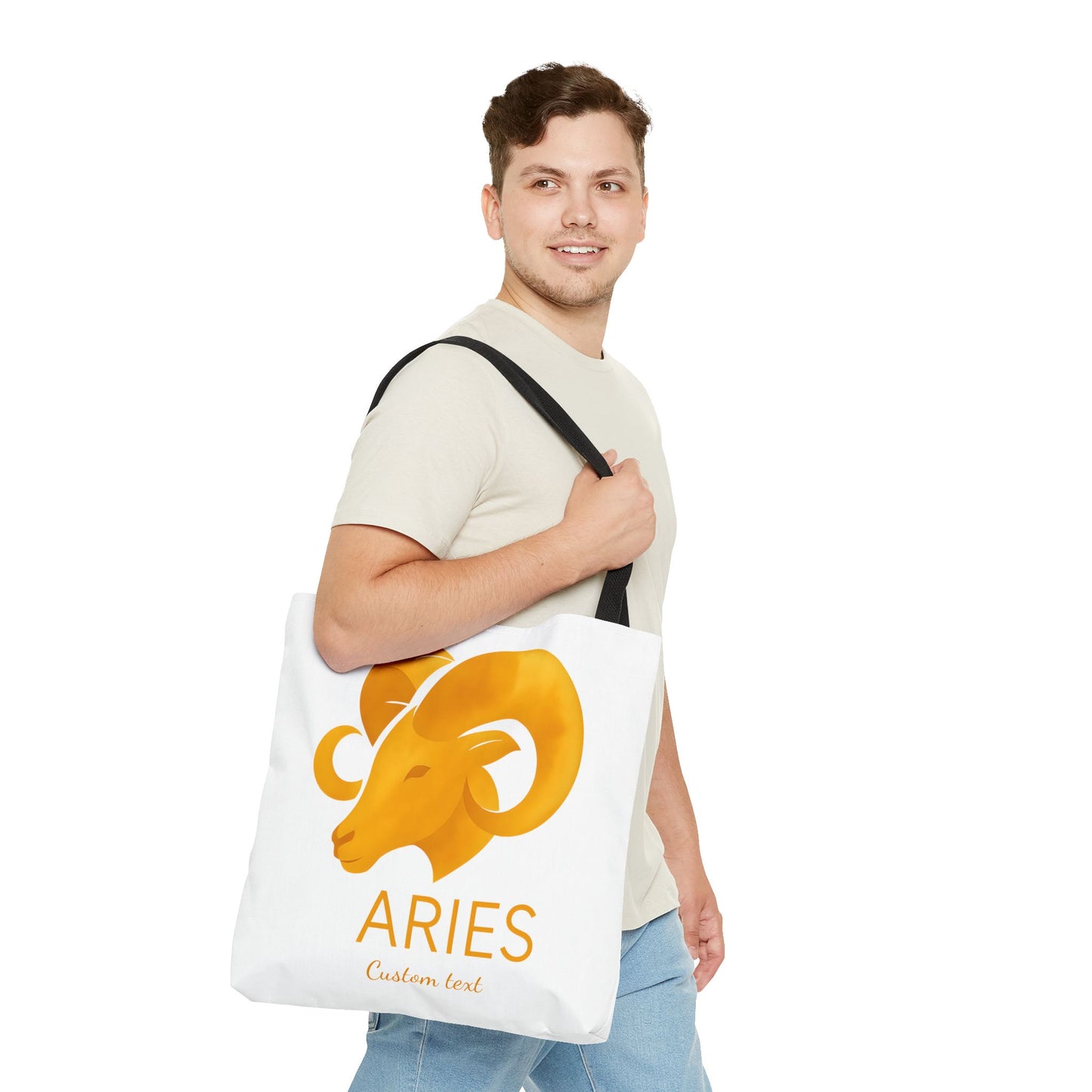Aries Zodiac Personalized Tote Bag, Artistic Tote Bag, Astrology Bag, Unique Tote Bag, Aries Birthday Gift