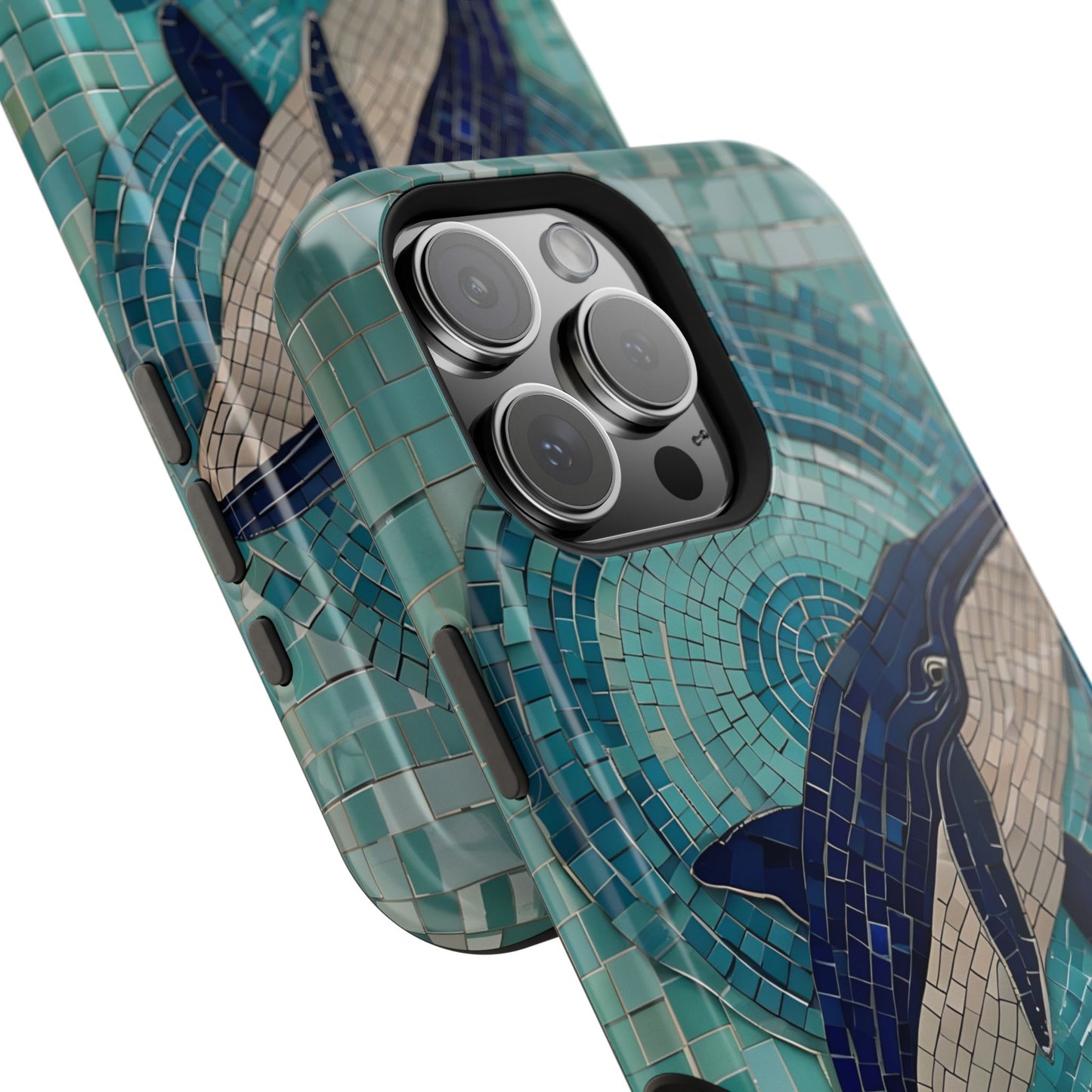 Whale Watching Mosaic iPhone Case, Whale Art, Unique Phone Case, Humpback Whale, Whale Gift, Marine Biology, Whale Watcher