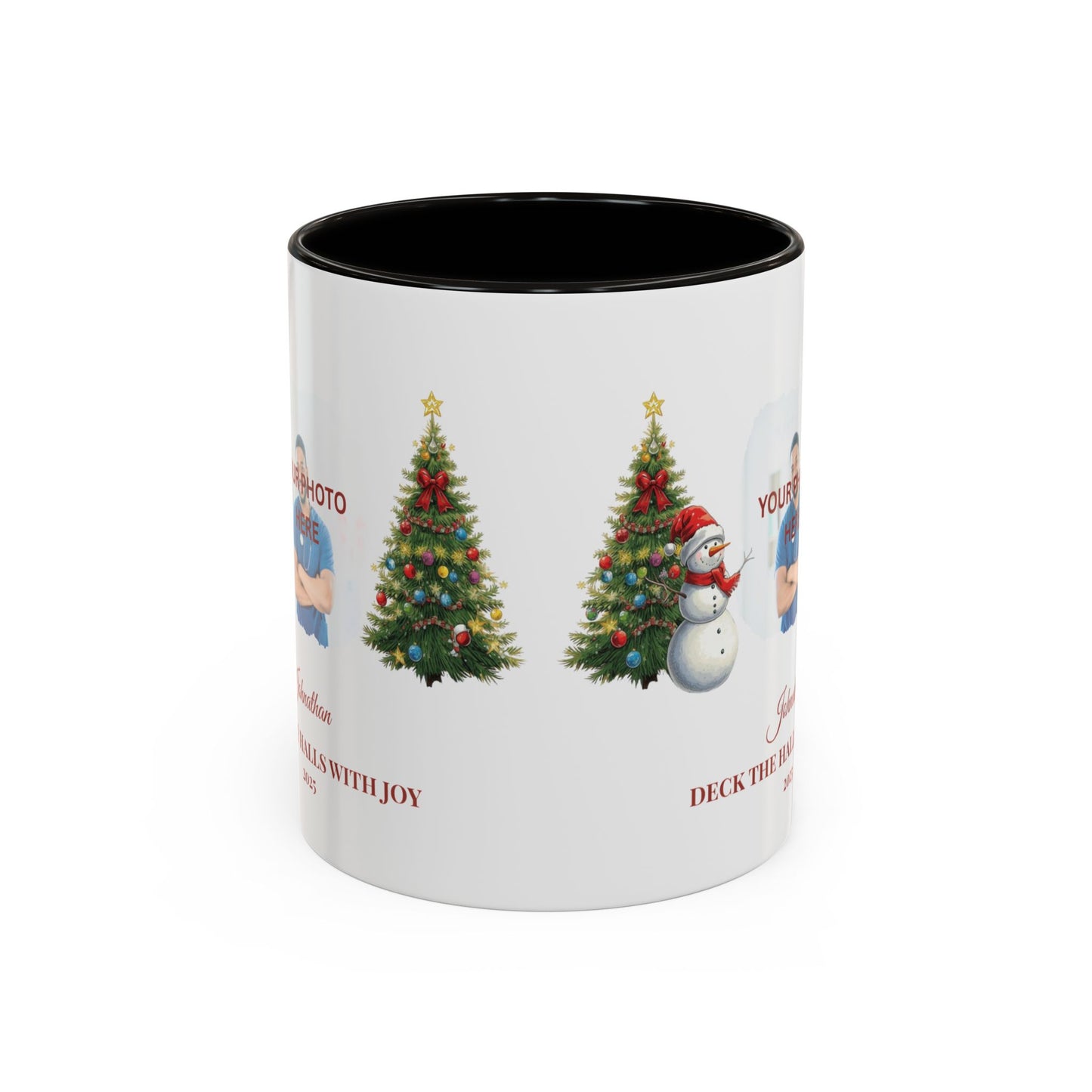 Personalized Snowman Mug with Custom Photo – Cute Christmas Cocoa Cup, Holiday Gift for Neighbors, Snowman Coffee Mug 2025