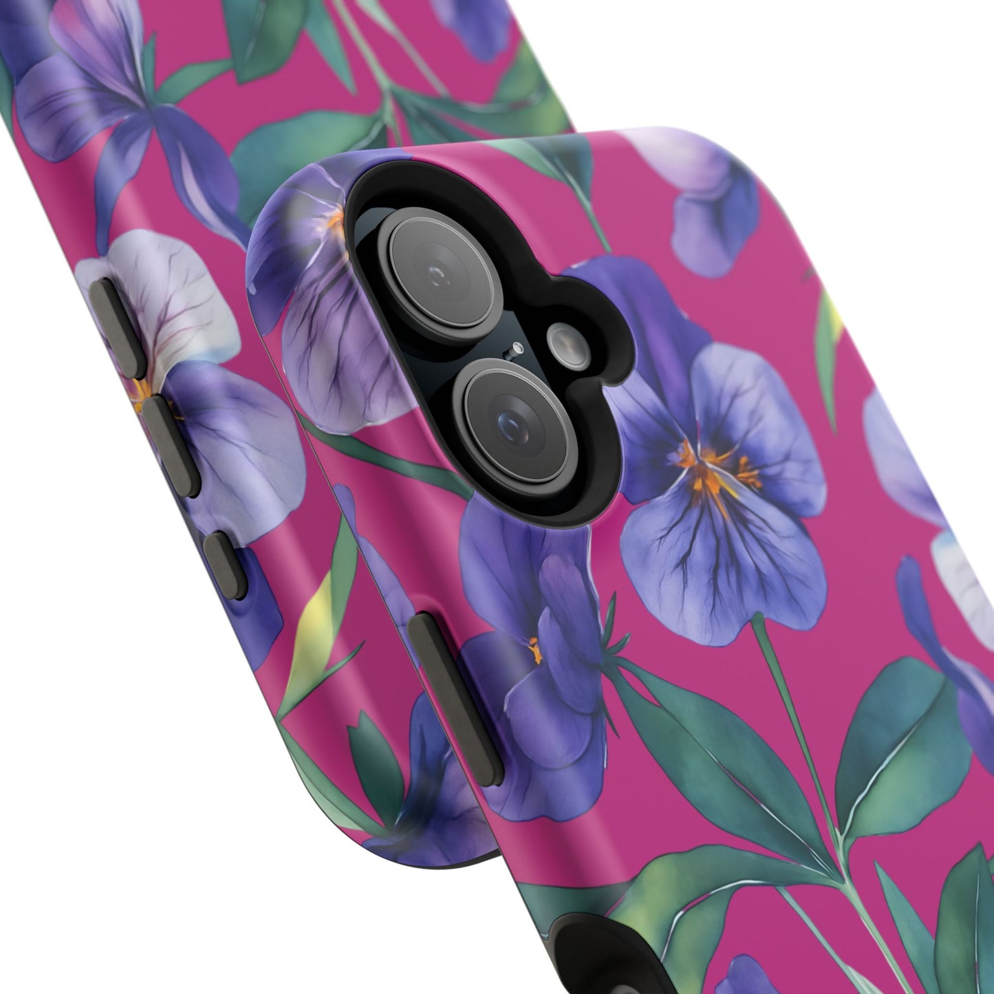 African Violet Floral Magnetic Tough Case, Summer Iphone Case, Wildflower Case, Flower Phone Cover, Stylish Phone Case