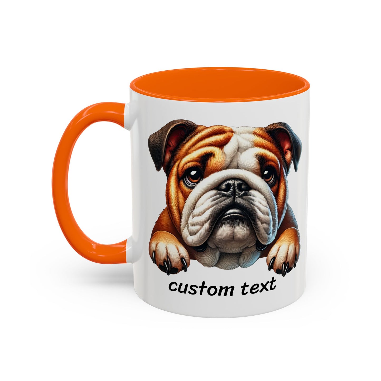 Funny Dog Lover English Bulldog Accent Mug - "Dog is Friendly, I am Not"