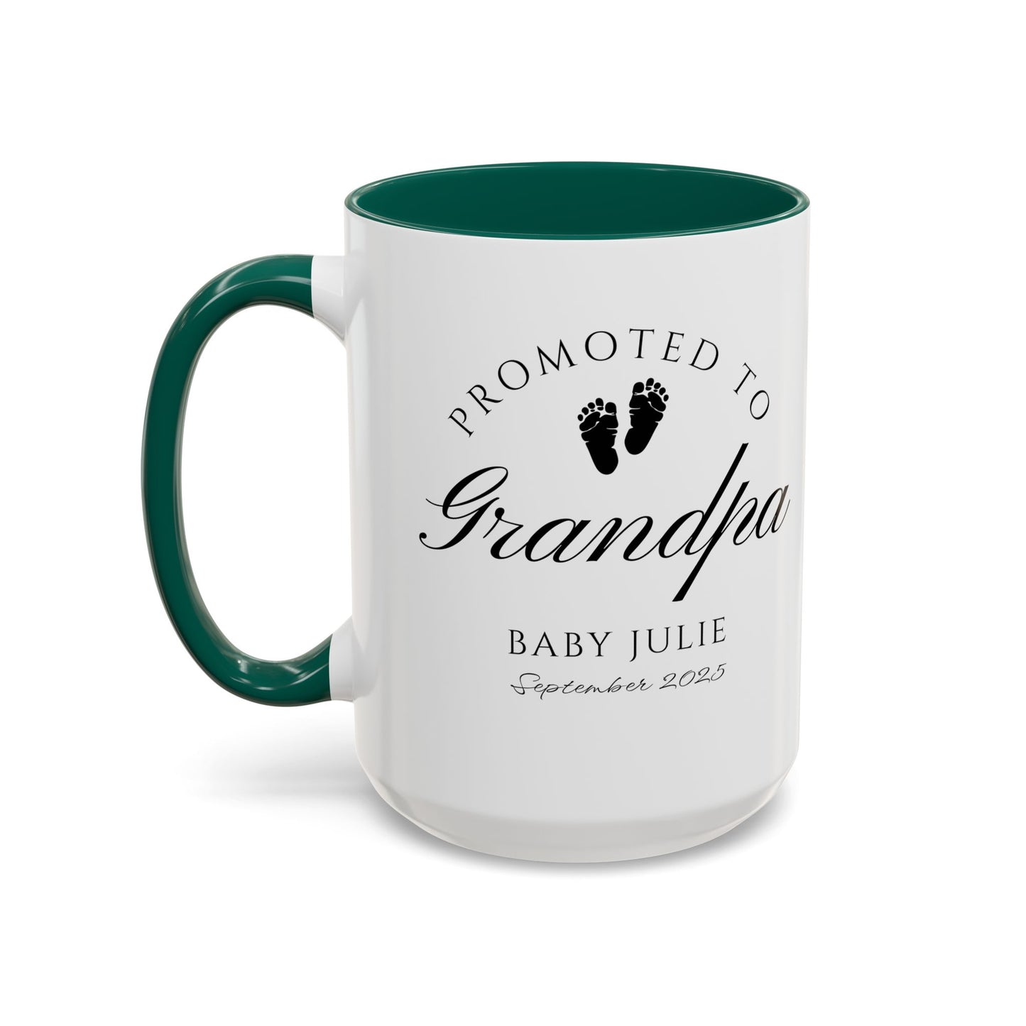 Promoted to Grandpa Mug, Personalized New Grandpa Gift 2025, Custom Baby Announcement Coffee Cup, Pregnancy Reveal for Grandfather, First Grandchild Gift