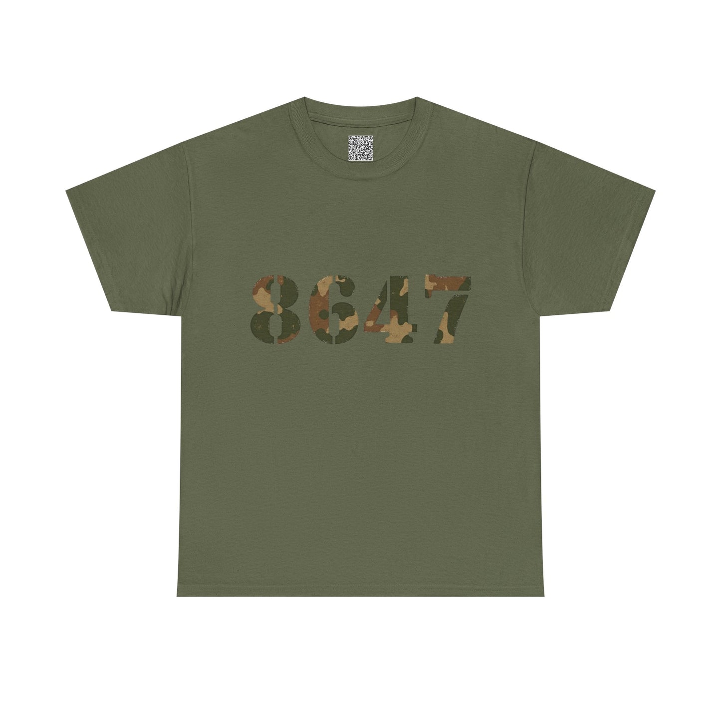 Camo 8647 Graphic Tee, 8647 Shirt, Casual Unisex Cotton, Outdoor Adventures, Streetwear, Gift for Him, Gift for Her, 86 Number 47