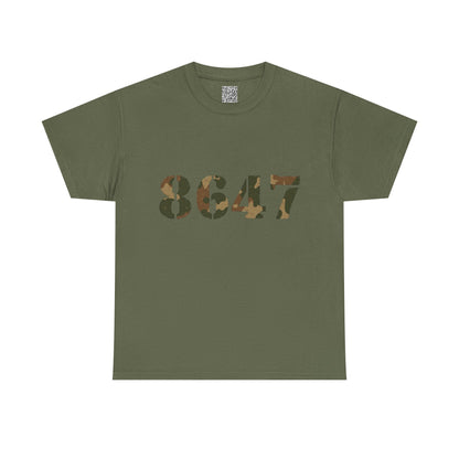 Camo 8647 Graphic Tee, 8647 Shirt, Casual Unisex Cotton, Outdoor Adventures, Streetwear, Gift for Him, Gift for Her, 86 Number 47