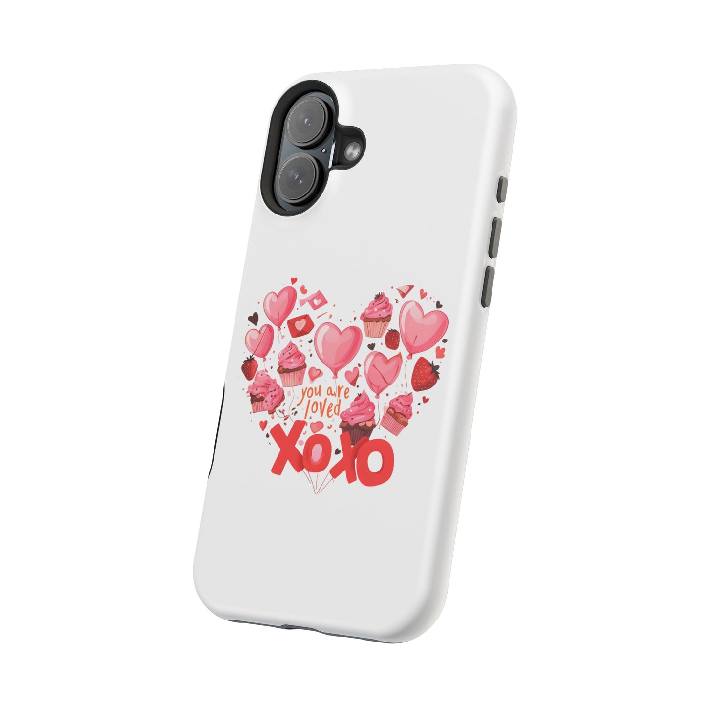 Valentine's Day Magnetic Tough Cases, Cute Phone Cover, Gift for Her, Love Heart Design, Personalizable Tech Accessory
