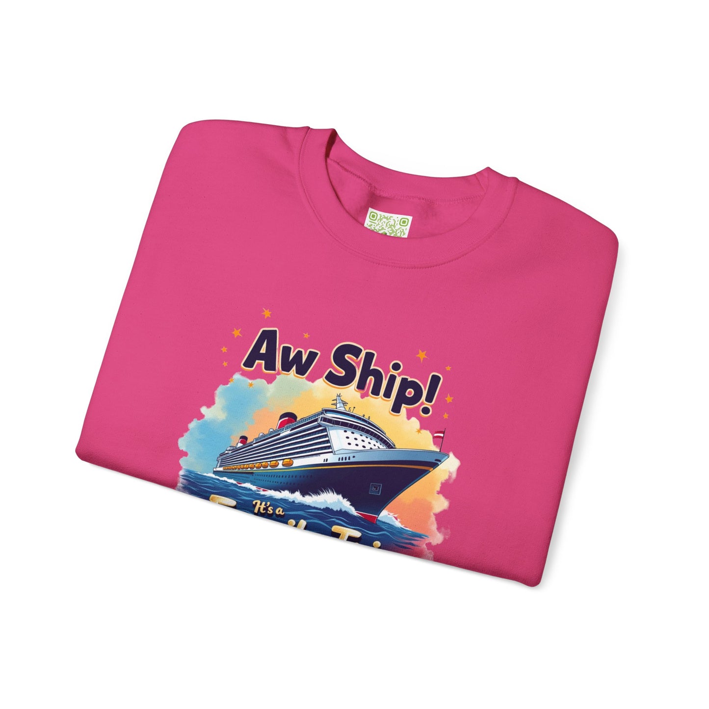 Aw Ship! Family Trip 2025 Unisex Crewneck Sweatshirt, Cruise