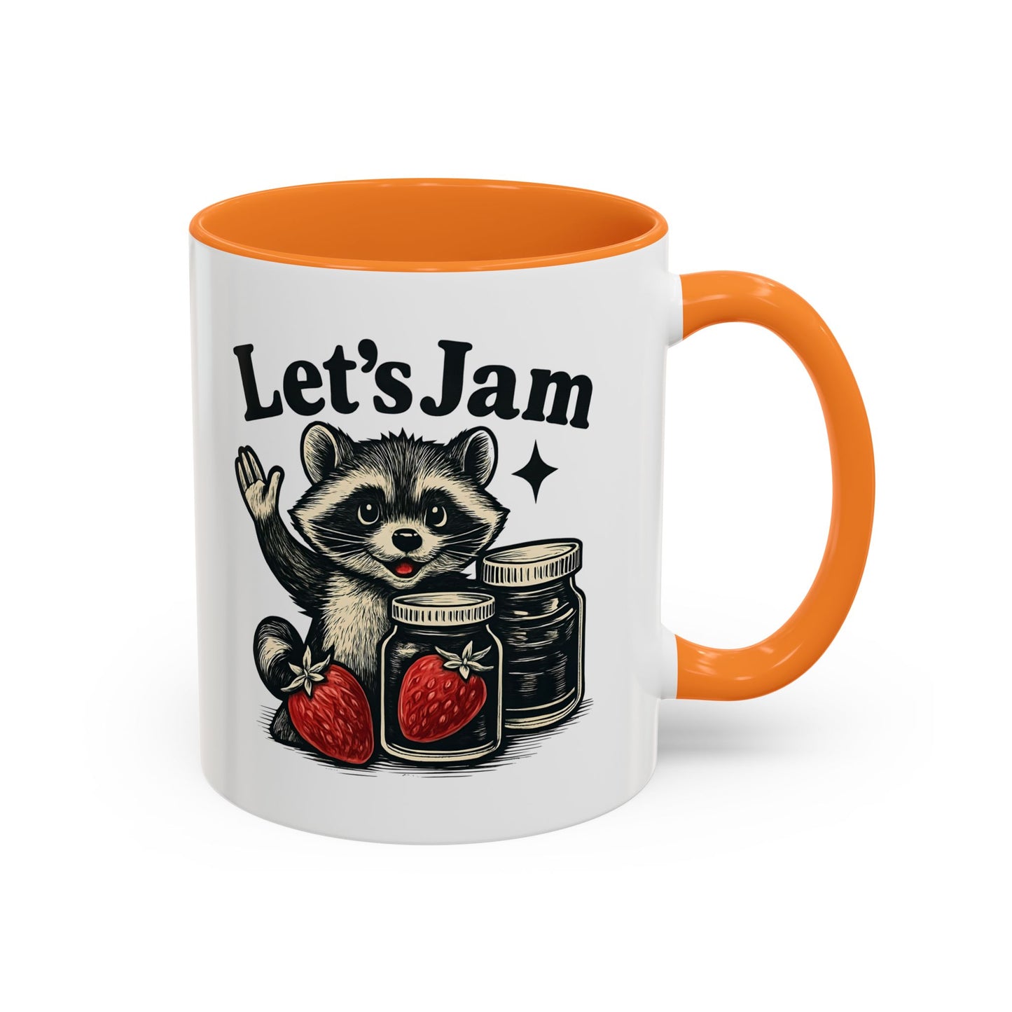 Racoon Mug, Racoon Gifts, Let's Jam Coffee Mug, Strawberry Mug, Cute Summer Mug, Raccoon Strawberry Mug, Funny Raccoon Mug, Trending Now