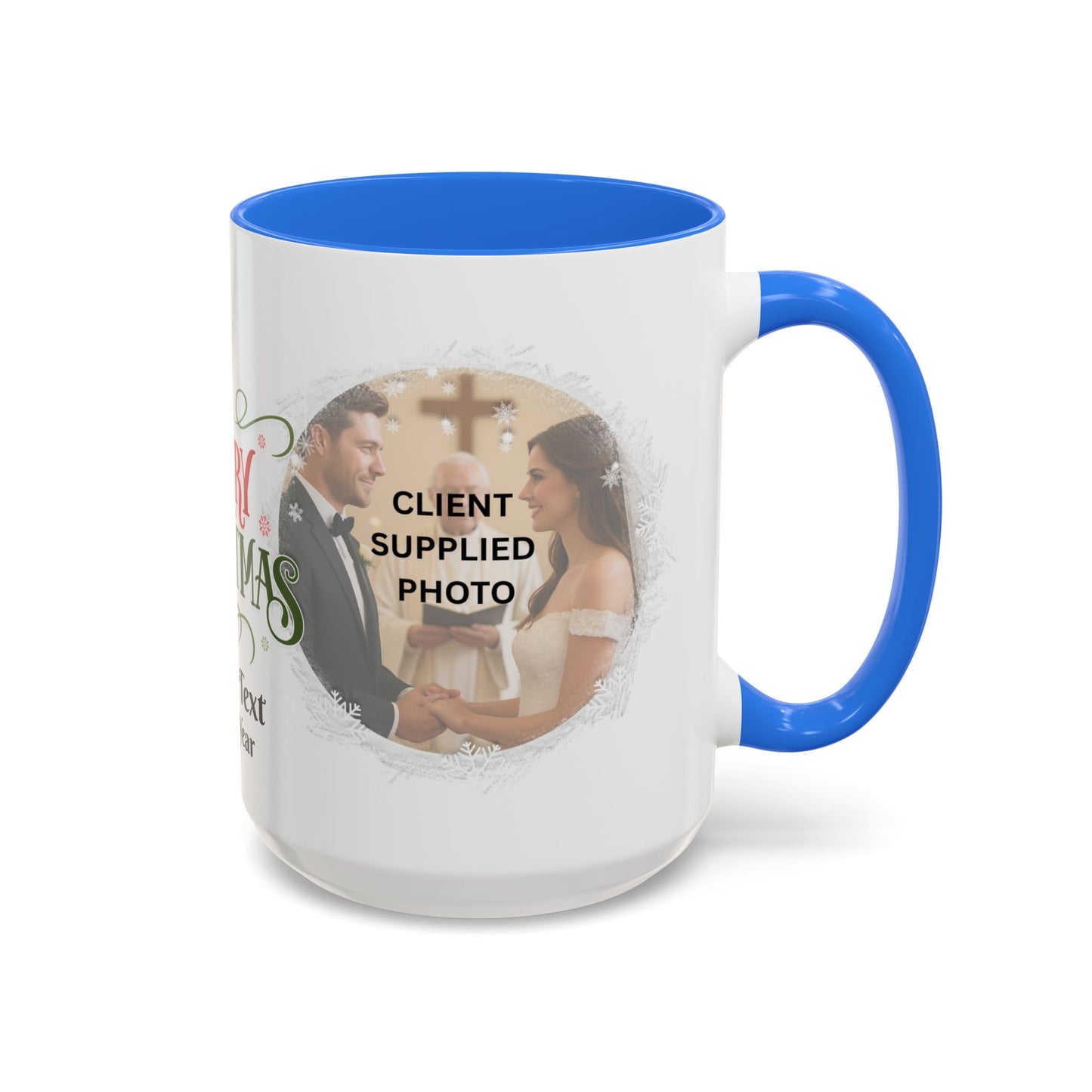 First Year Married Photo Mug featuring a personalized design celebrating newlyweds with Mr and Mrs theme.