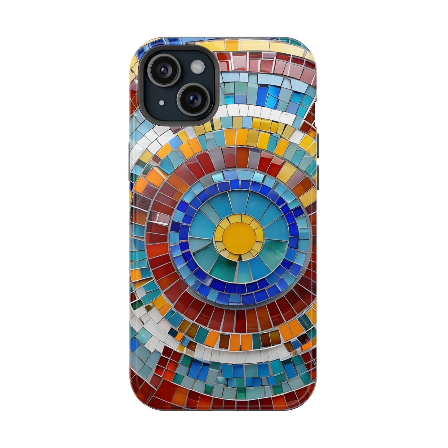 Vibrant Mosaic  iPhone Case - Colorful iPhone Cover, Unique Phone Accessory, MegSafe iPhone cover
