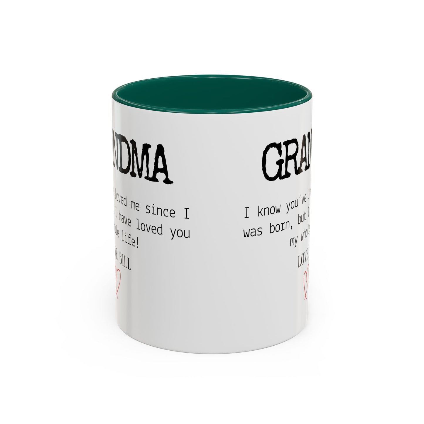 Personalized Grandma Mug, Gift from Grandchild, Custom Message Coffee Cup, Grandma Birthday Gift, Mother’s Day Mug, Sentimental Gift for Grandma