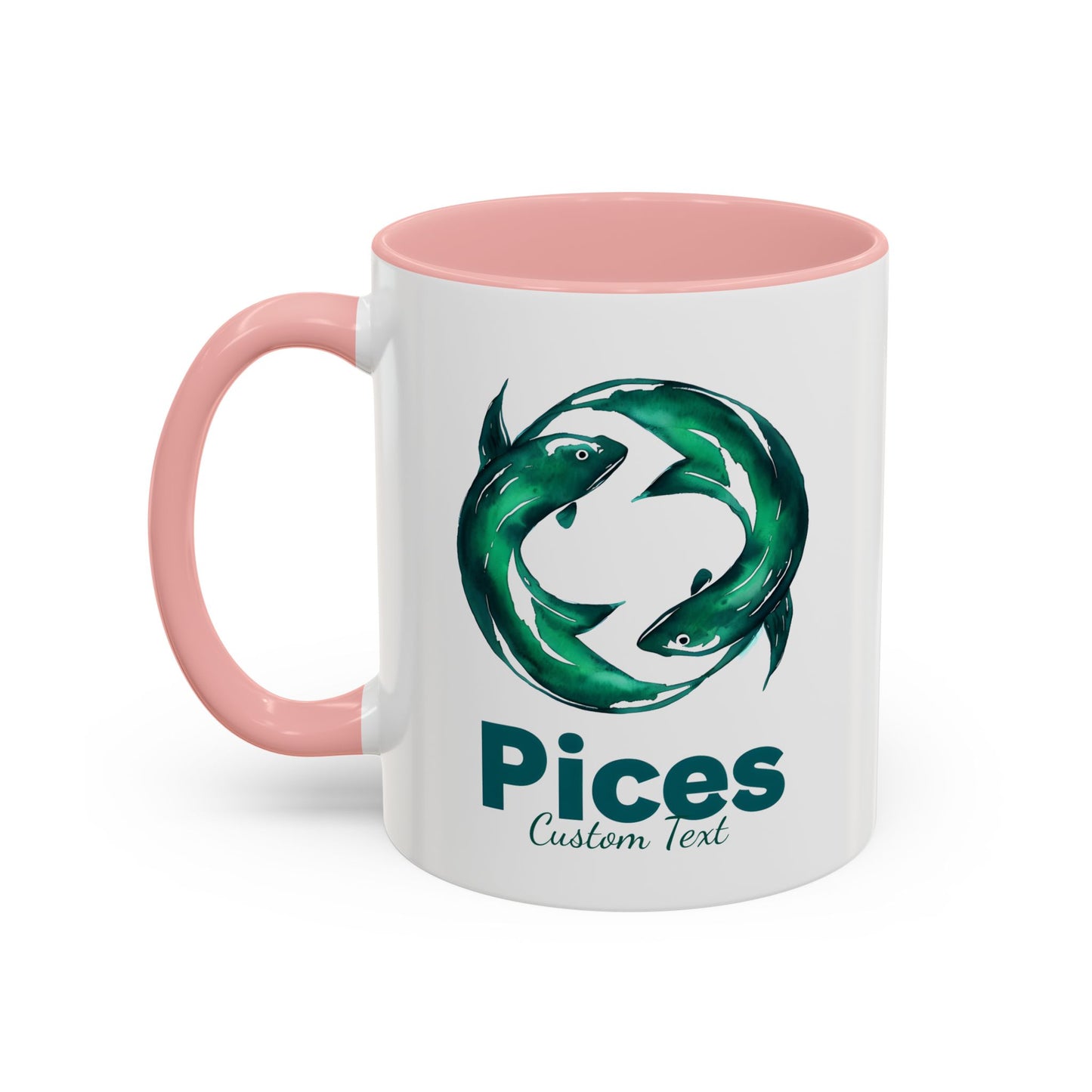 Personalized Pisces Accent Coffee Mug, Zodiac Mug, Astrology Mug, Zodiac Sign Mug, Custom Zodiac Gift, Pisces Birthday Gift