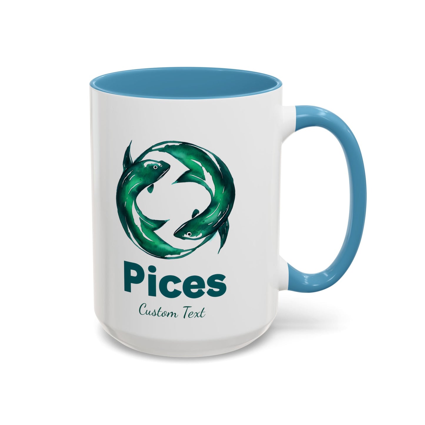 Personalized Pisces Accent Coffee Mug, Zodiac Mug, Astrology Mug, Zodiac Sign Mug, Custom Zodiac Gift, Pisces Birthday Gift