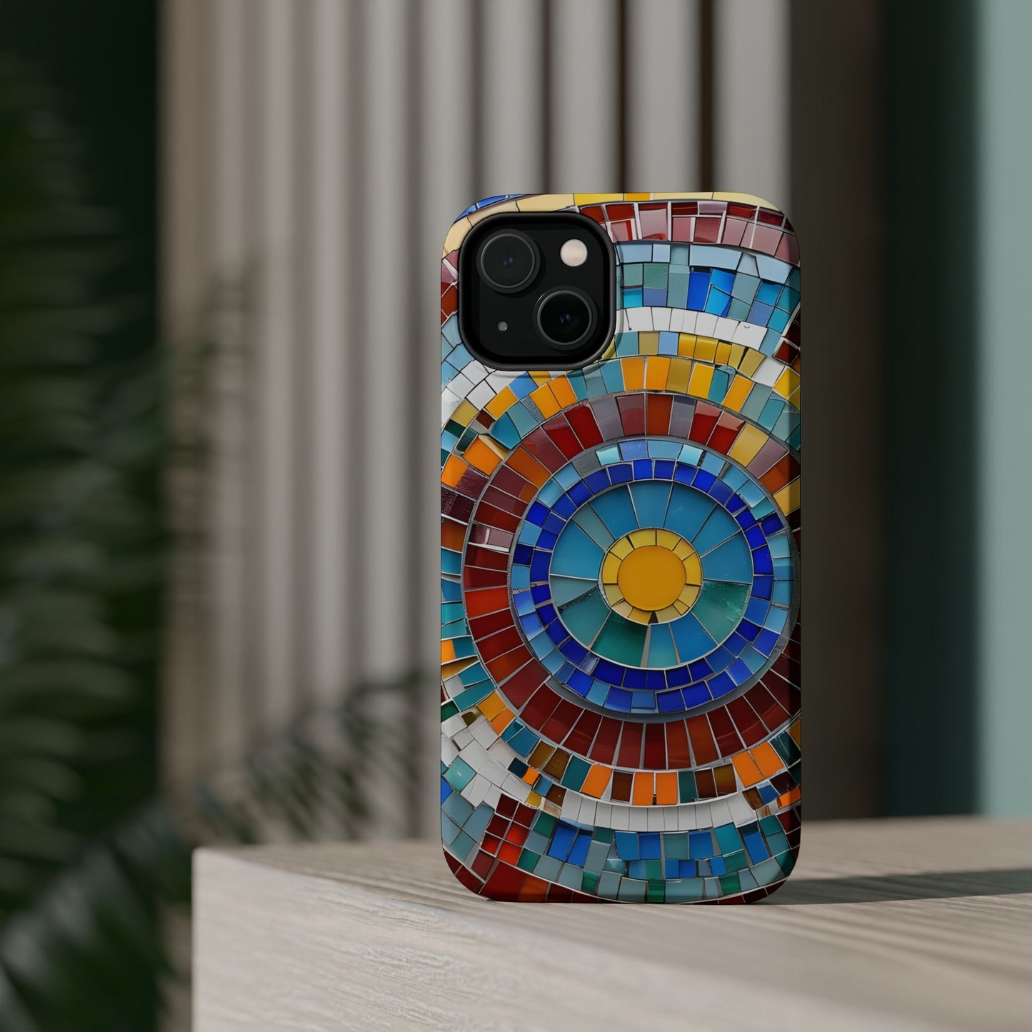 Vibrant Mosaic  iPhone Case - Colorful iPhone Cover, Unique Phone Accessory, MegSafe iPhone cover