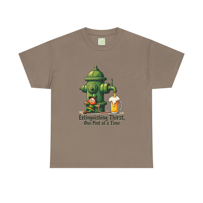 Funny Extinguishing Thirst Unisex Heavy Cotton Tee - Perfect for Pub Lovers, Beer Enthusiasts, Party Goers, Gift, Unisex