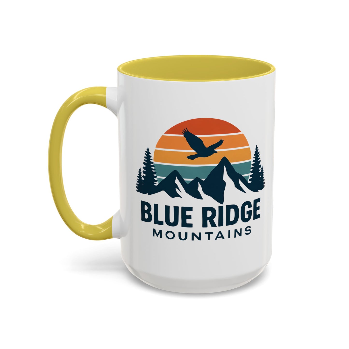Blue Ridge Mountains, One Happy Camper, Accent Coffee Mug, Blueridge Mug, Blue Ridge Parkway, Camping Coffee Mug, Camping Gift