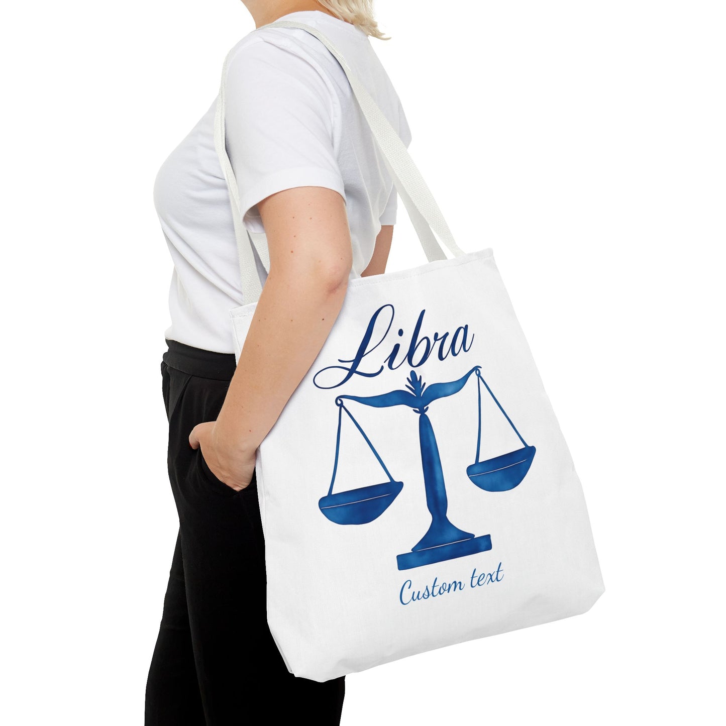 Libra Zodiac Personalized Tote Bag, Artistic Tote Bag, Astrology Lover Tote, Trendy Tote Bag, Unique Weekender Bag