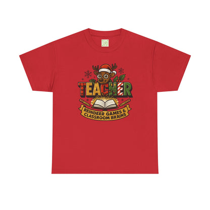 Christmas Teacher Reindeer Tee, Best Teacher Ever, Teacher Holiday Gift, First Year Teacher, Santas Favorite