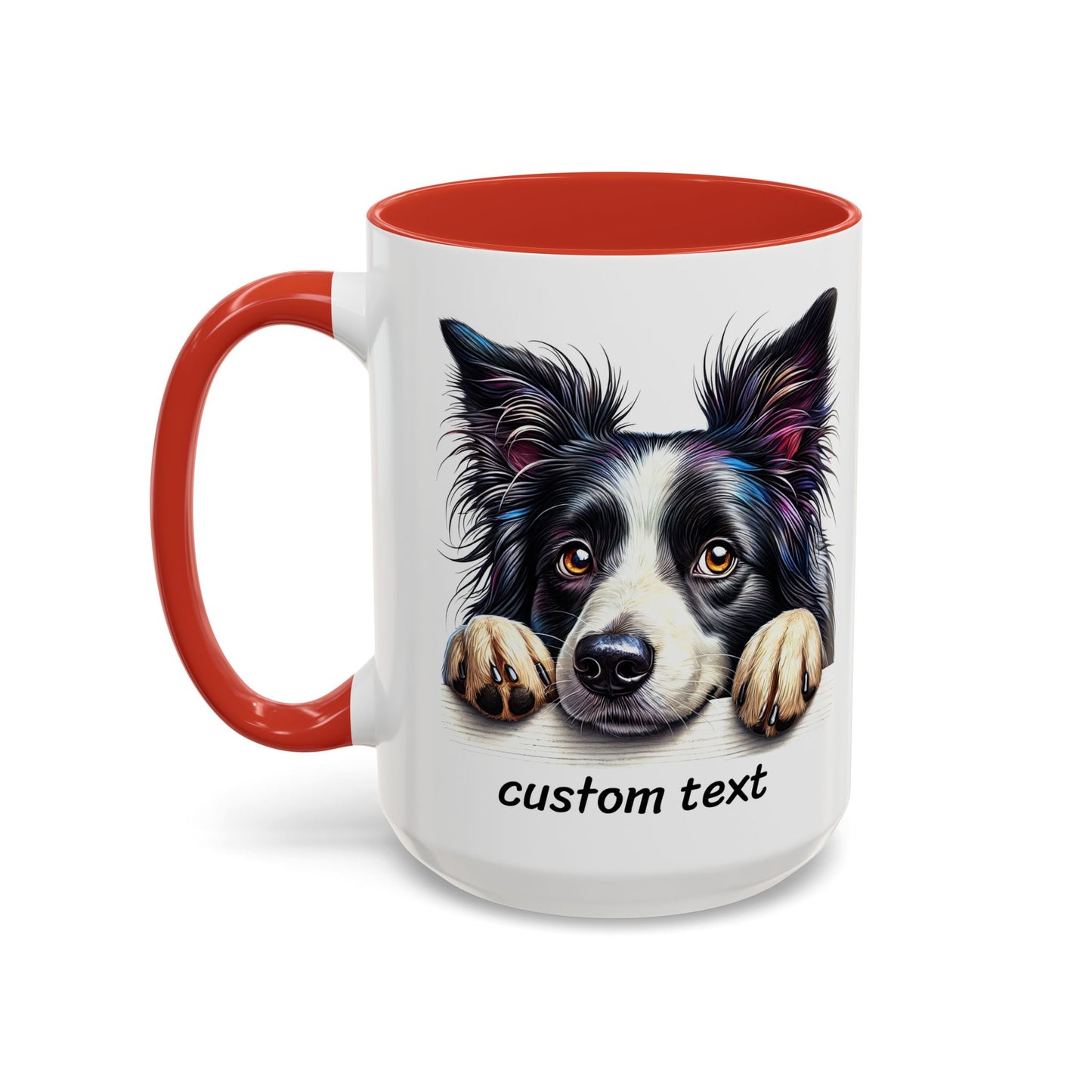 Funny Dog Lover Border Collie Accent Mug - "Dog is Friendly, I am Not"