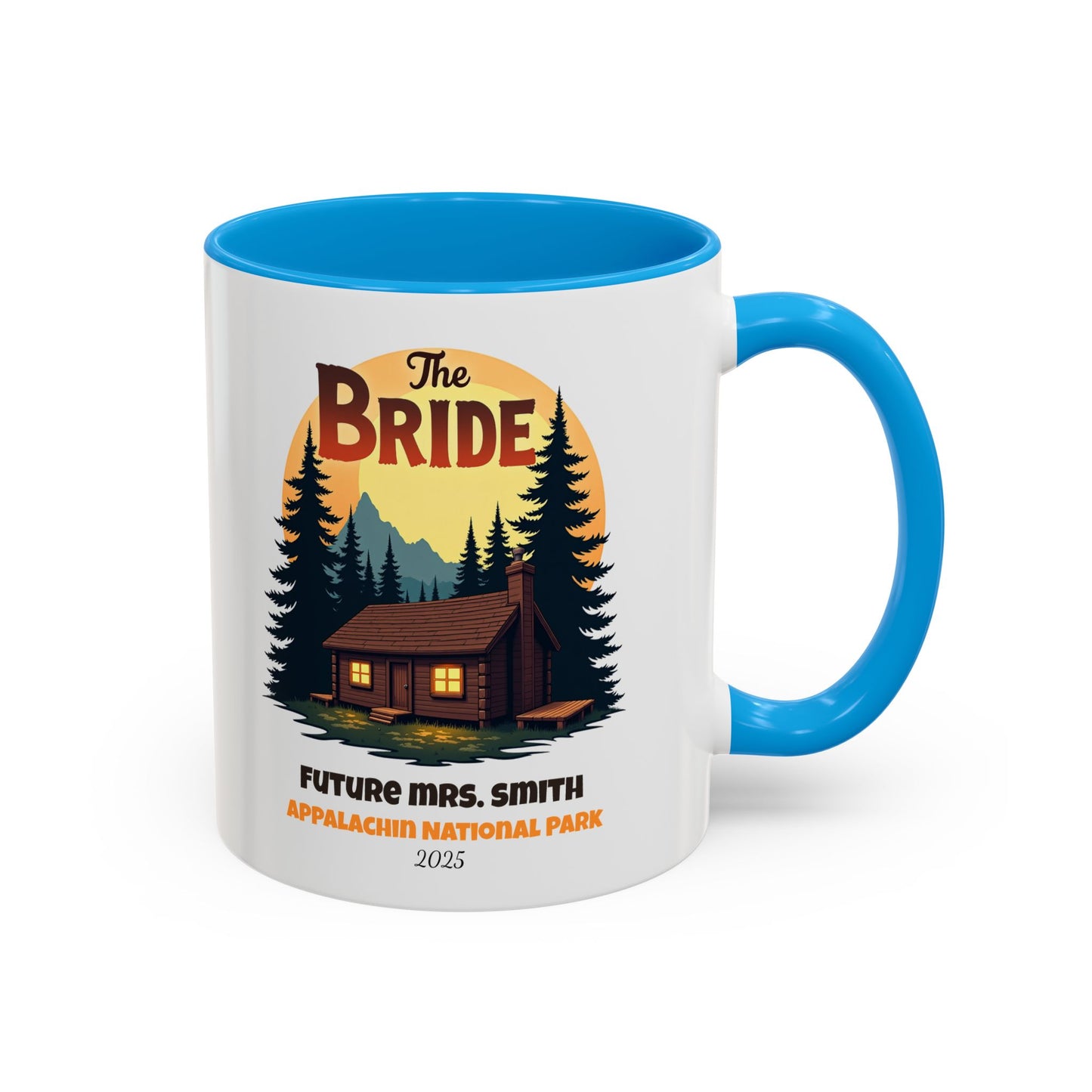 Camp Bride Accent Coffee Mug, Hen Party Favors, Bachelorette Cup, Girls Trip Gifts, Camp Bach, Bride Tribe