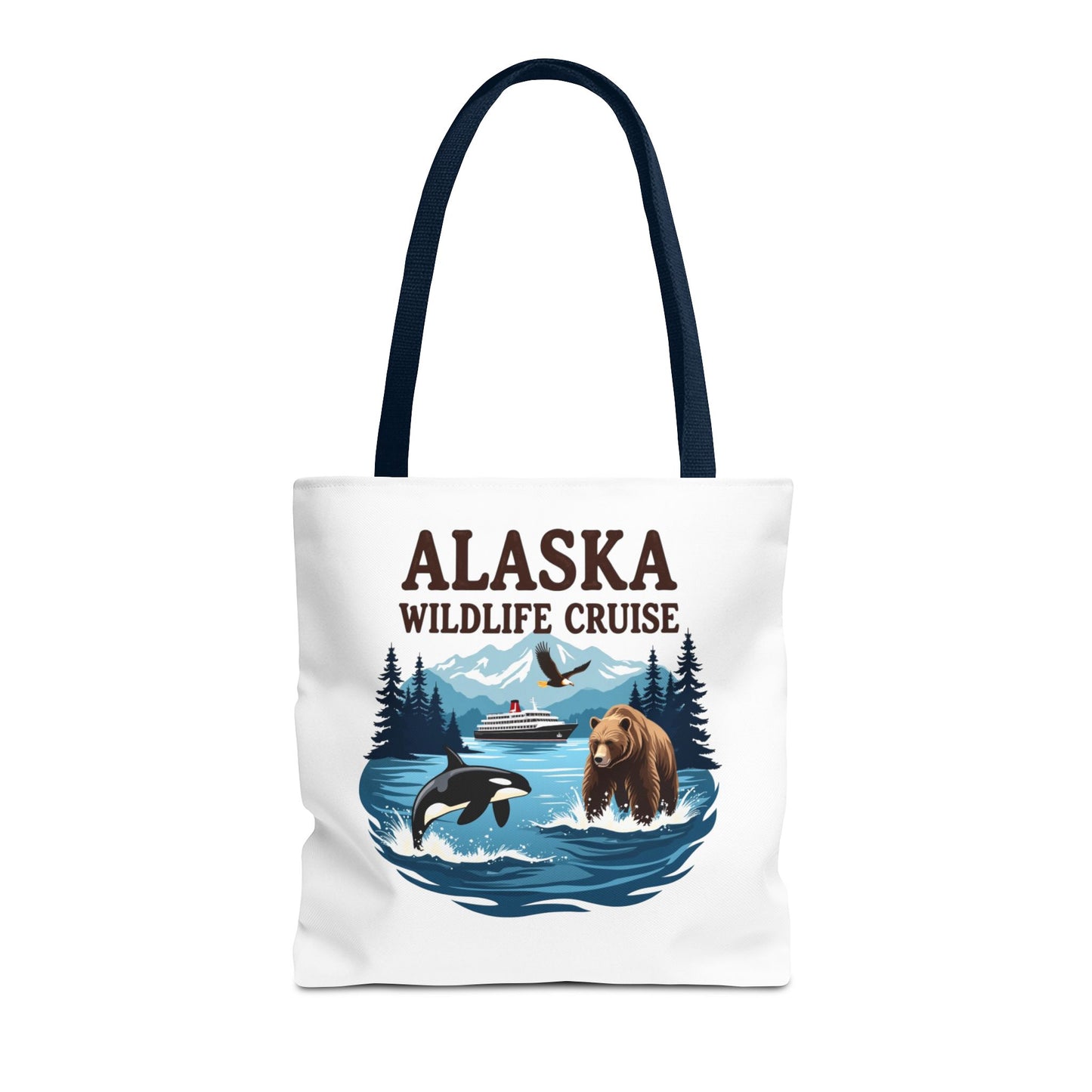 Alaska Wildlife Cruise Tote Bag, Adventure Lovers Gift, Cruise Squad 2025, Alaska Vacation Tote Bag, Alaskan Cruise Tote