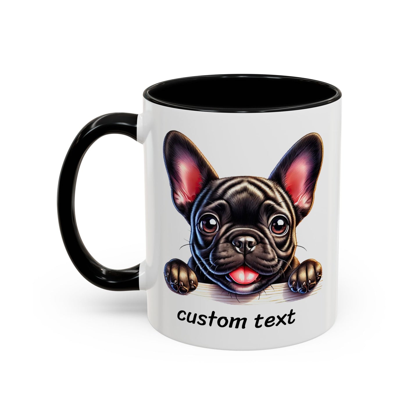 Funny Dog Lover French Bulldog Accent Mug - "Dog is Friendly, I am Not"