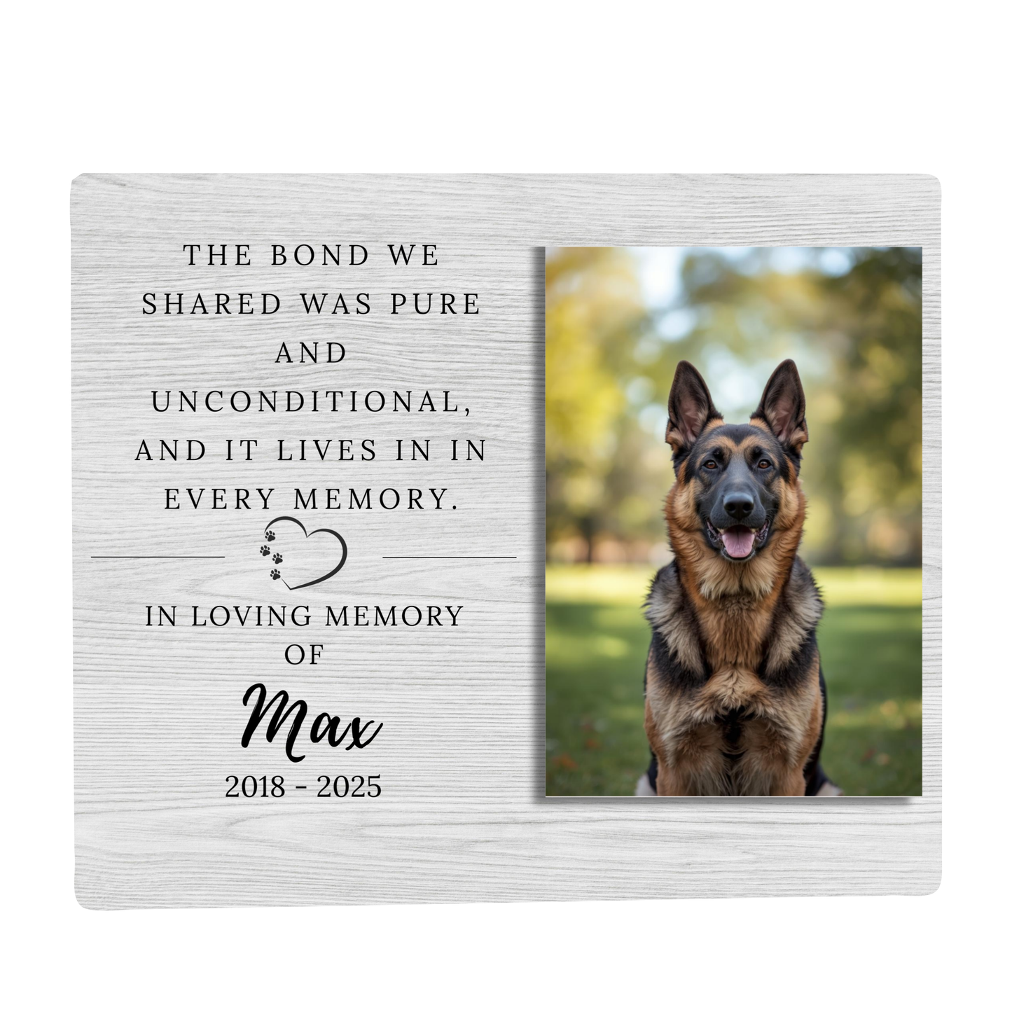 Pet Memorial Gift - Pet Remembrance Gift Memorial - Remembrance Plaque - Vertical