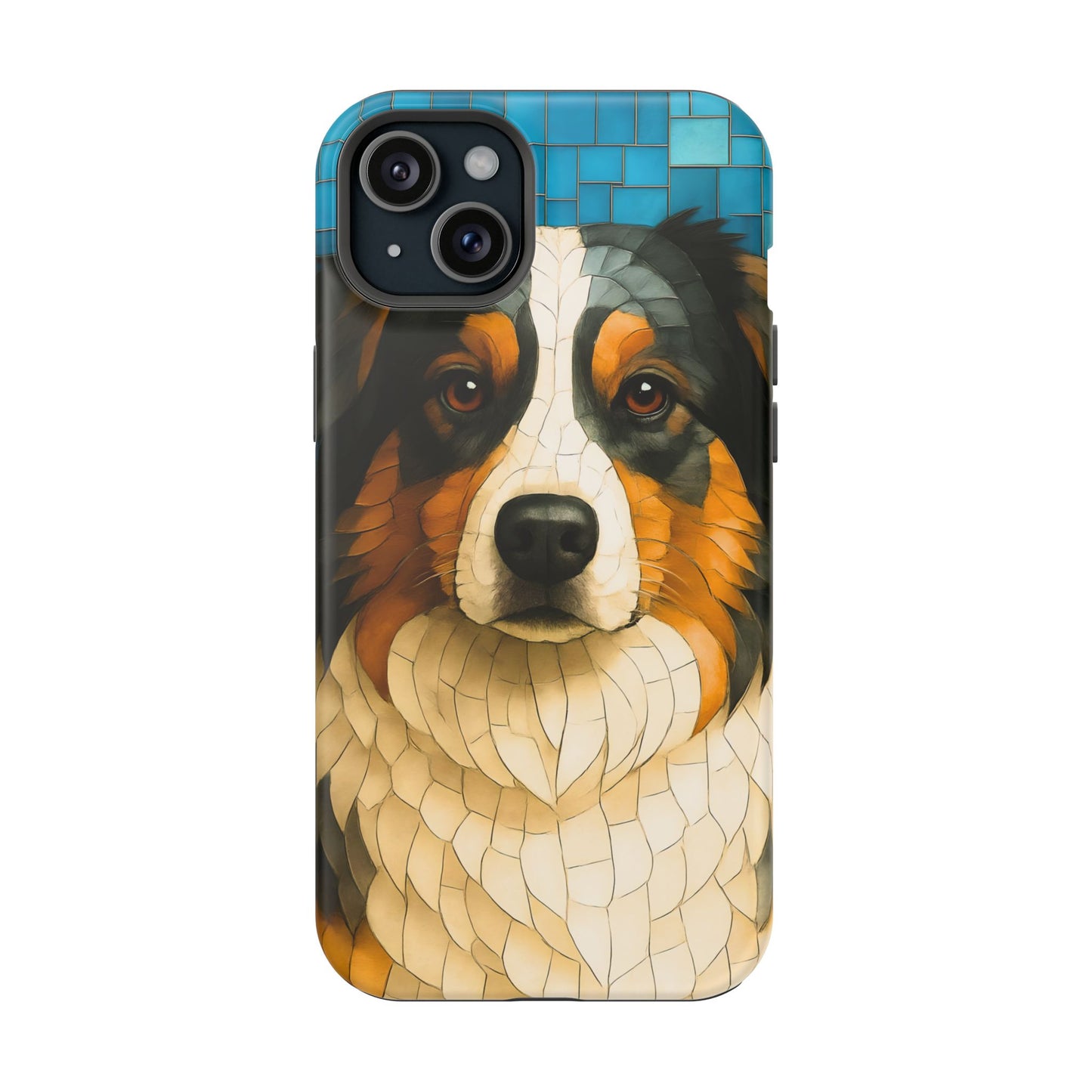Australian Shepherd Mosaic Phone Case, iPhone Dog Case, Dog Lover Gift, Shepherd Dog Cover, Dog Phone Protector