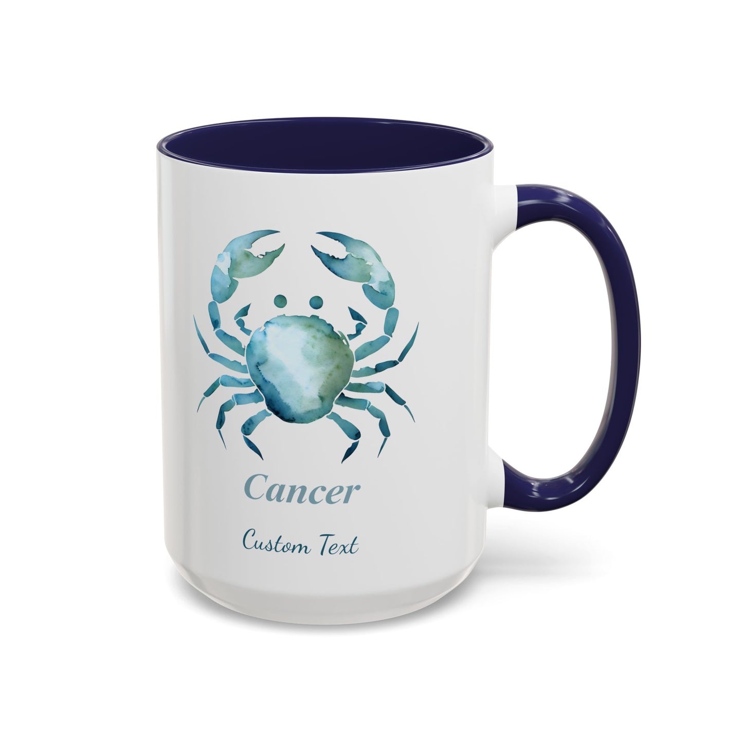 Personalized Cancer Zodiac Accent Coffee Mug, Zodiac Mug, Astrology Mug, Birth Month, Cancer Zodiac Gift, Custom Gift