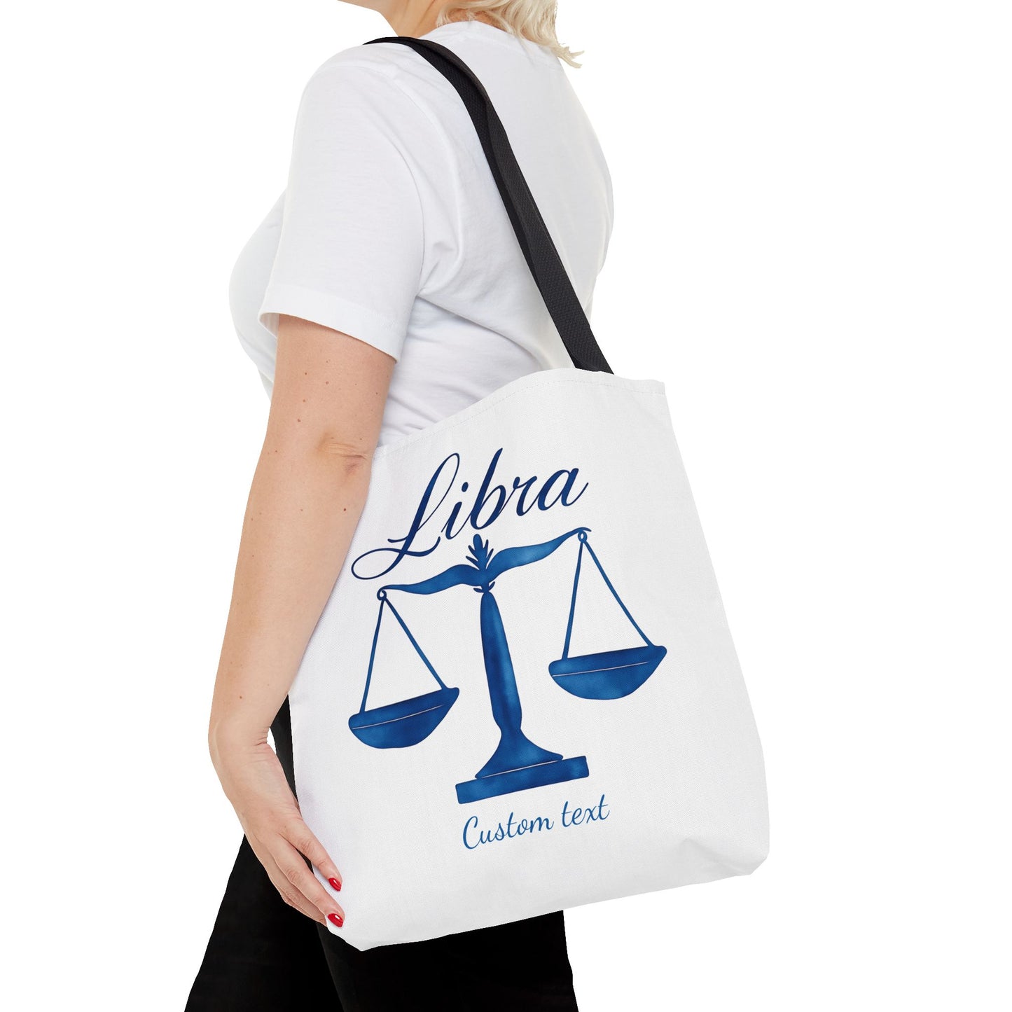 Libra Zodiac Personalized Tote Bag, Artistic Tote Bag, Astrology Lover Tote, Trendy Tote Bag, Unique Weekender Bag