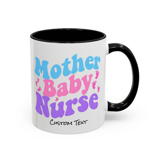 Retro Mother Baby Nurse Coffee Mug, Nurse Practitioner Gift, Labor and Delivery Nurse, Postpartum Gift, Nursery Nurse Cup