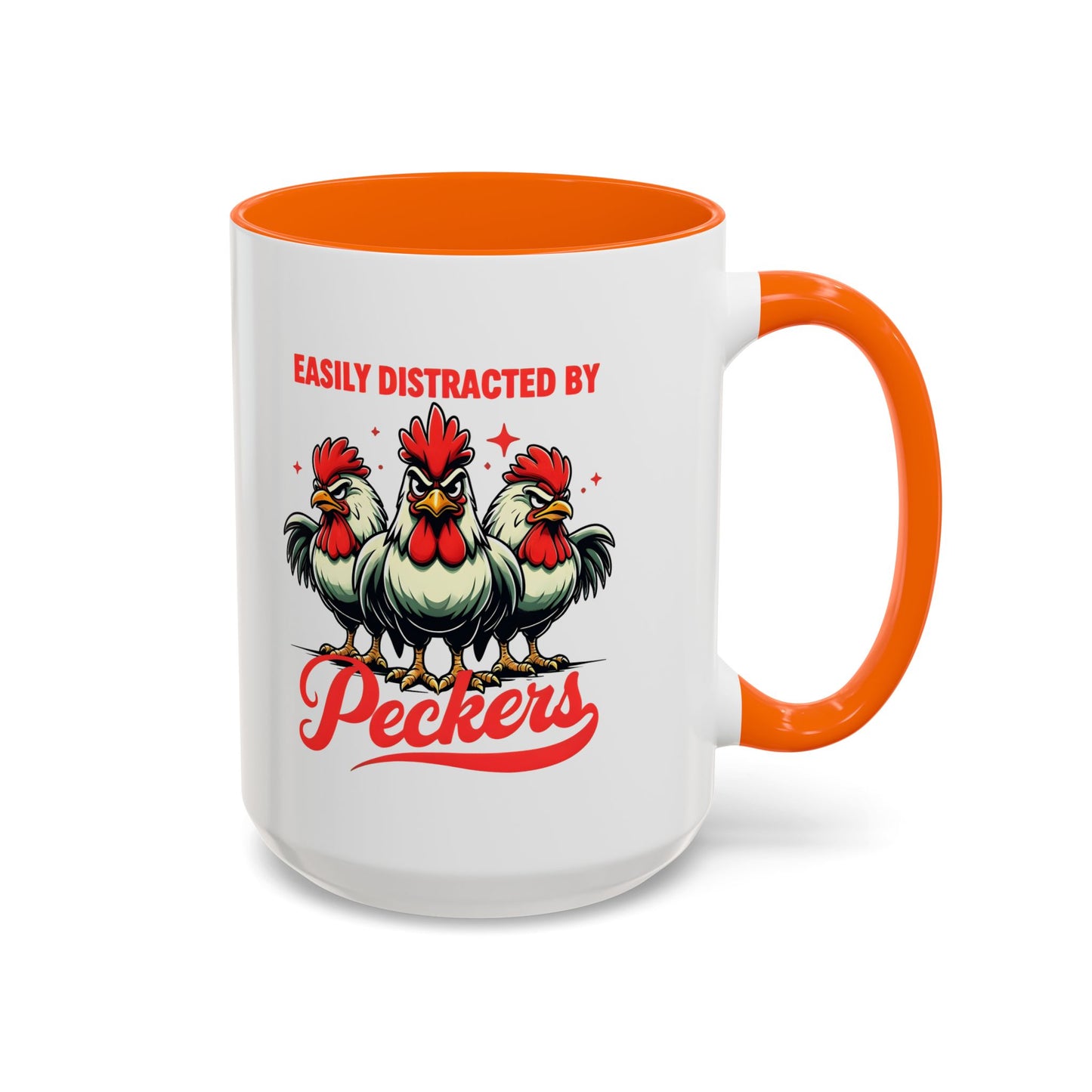 Easily Distracted by Peckers Coffee Mug, Inappropriate Gift, Naughty Valentines, Dark Humor Gift, Offensive Mug, Silly Mug